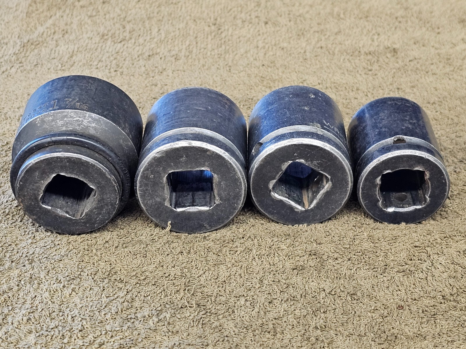 4 Wright UTC Impact Socket Set 3/4″ Drive 1-3/16 1-7/16 1-5/16 1-1/8 6681 SAE