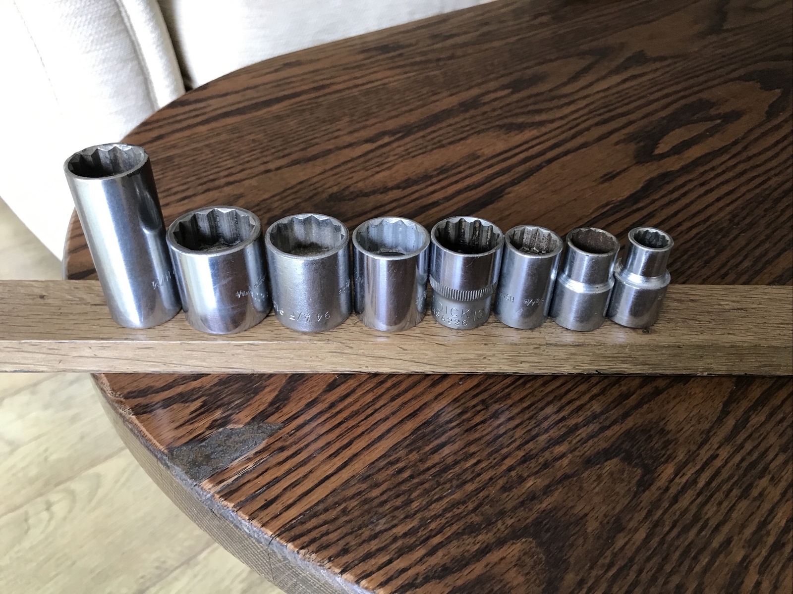 8 King Dick Sockets 1” To 7/16” AF With 1/2″ Drive.No 3.