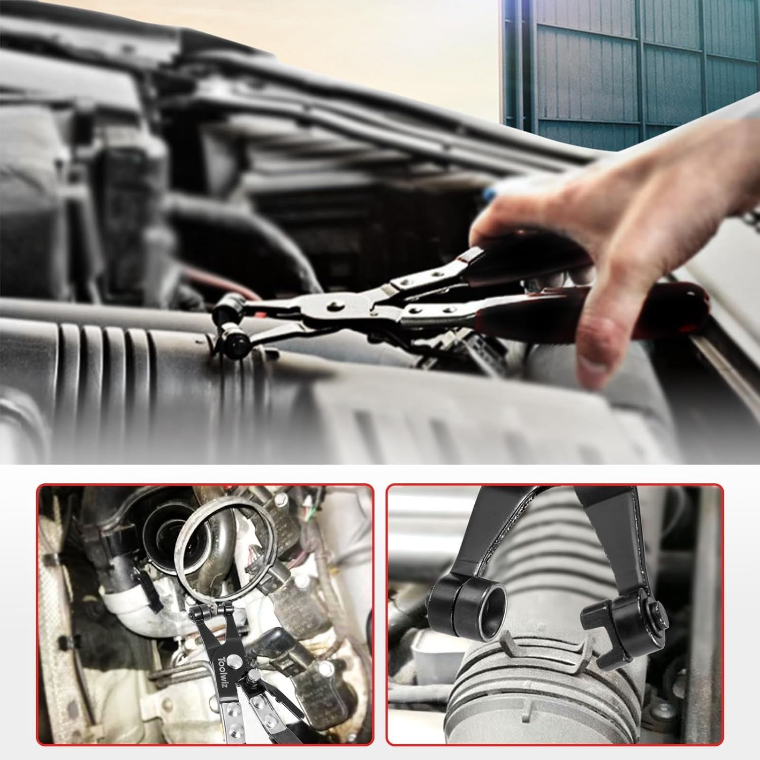 Robust Hose Clamp Removal Tool: Locking Device & Multi-Angle Functionality