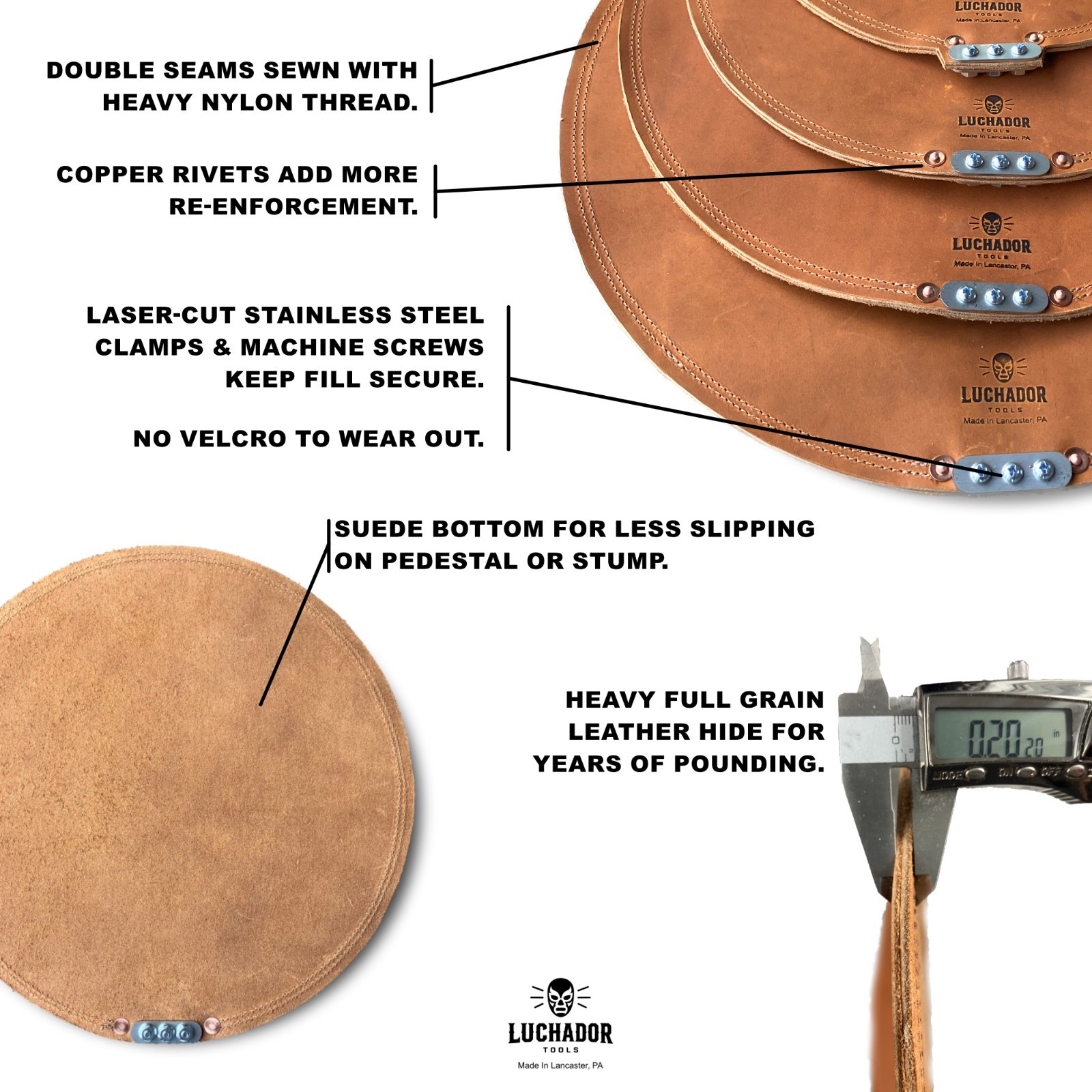 14″ LEATHER PANEL BEATER BAG, SHOT BAG, SAND DOLLY,AUTO BODY, METAL SHAPING