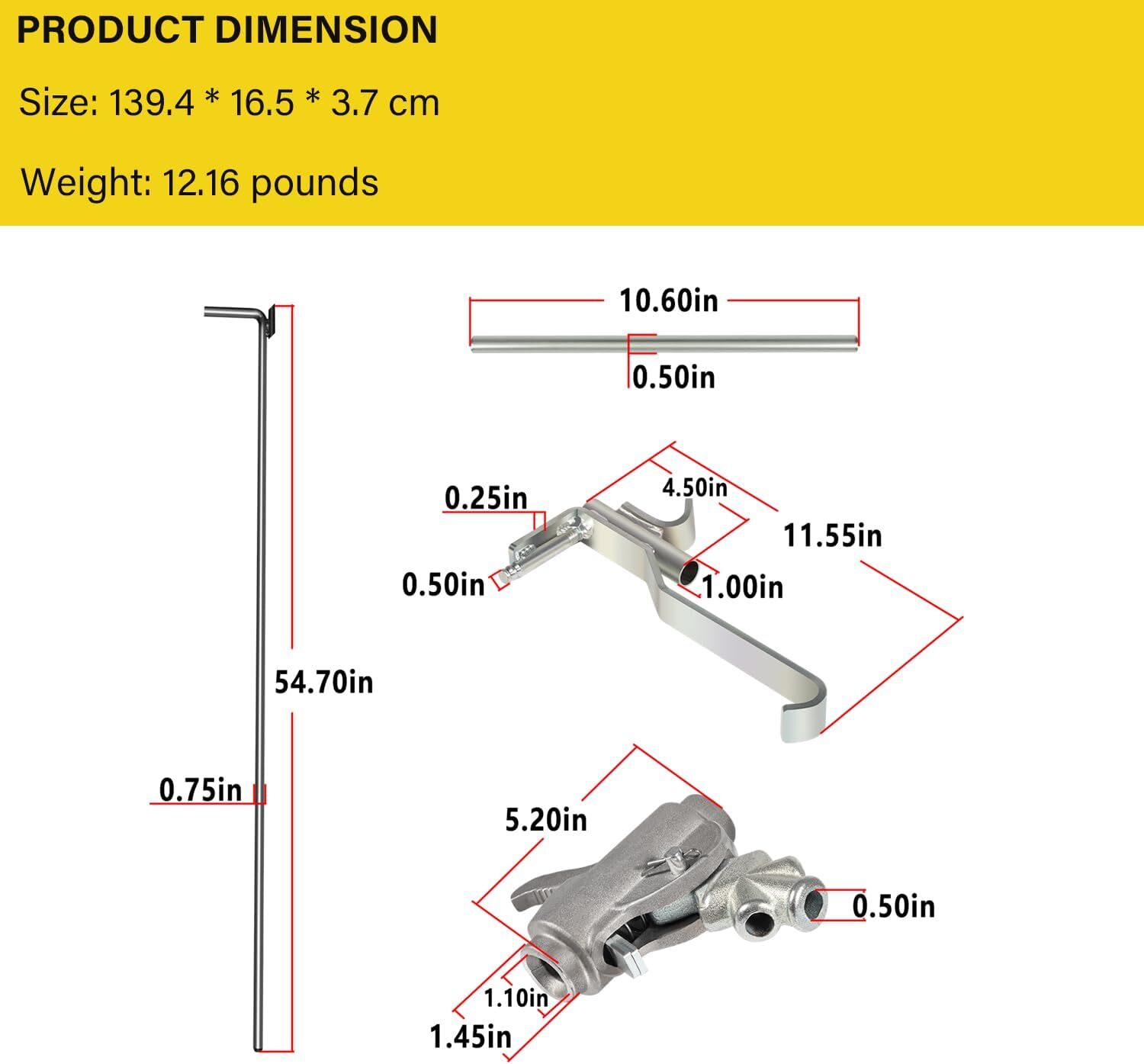 Monkey On A Stick Friction Body Jack 77043 Alignment Repair Tool 55″ Friction