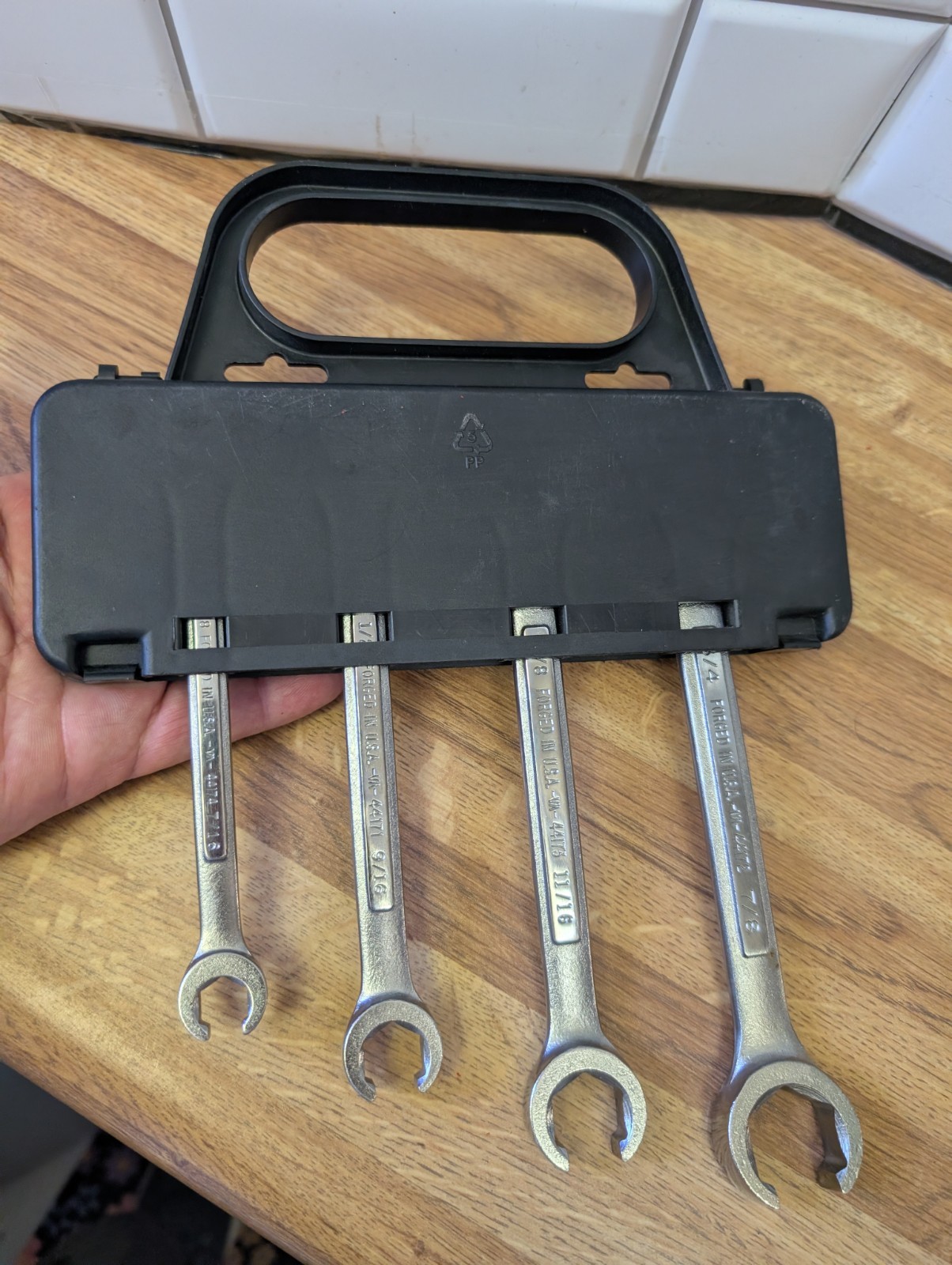 VINTAGE CRAFTSMAN 44195 4pc SAE FLARE NUT LINE WRENCH SET with CASE – VGC USA