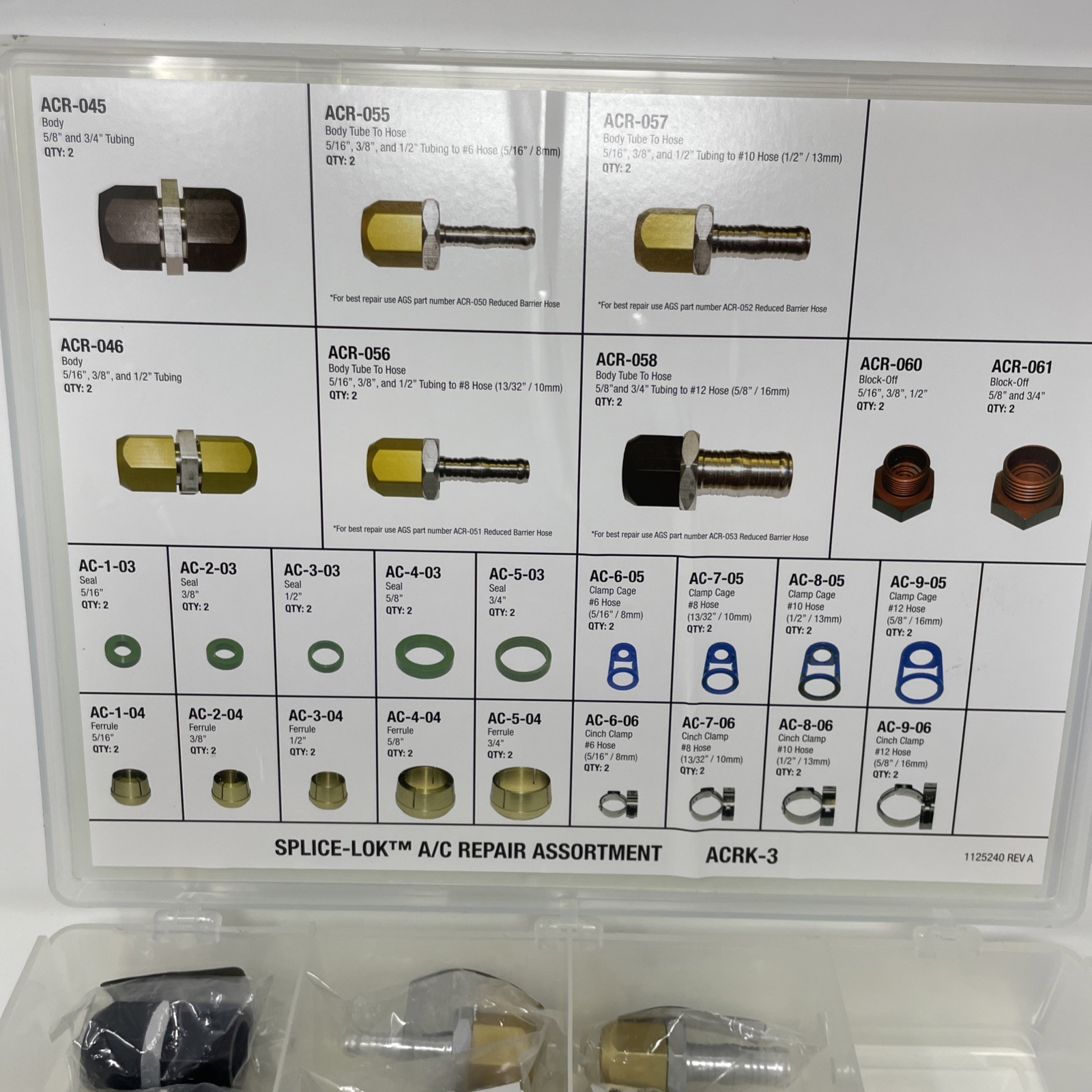 Splice Lok ACRK-3 A/C Tubing Repair System Fitting Assortment