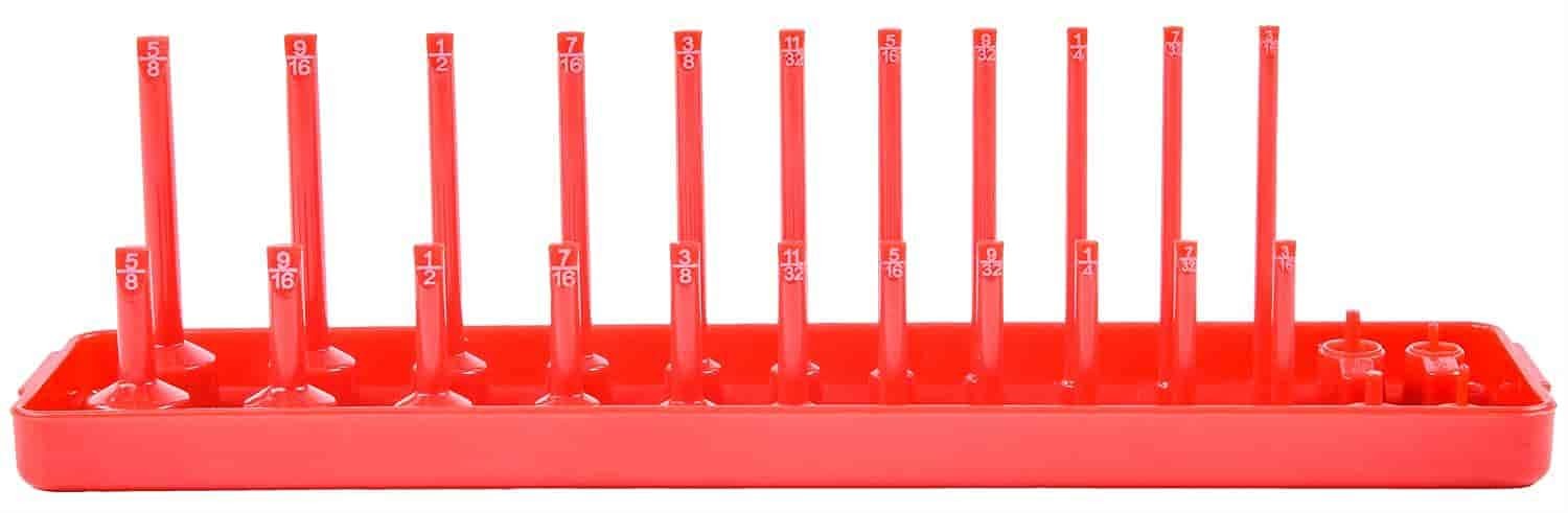 JEGS 85076 Socket Organizer 1/4 in. Drive SAE Sizing 1/8 in. – 5/8 in. Fitment H