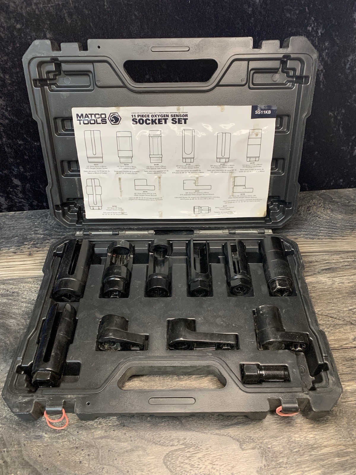 11-PC OXYGEN SENSOR SOCKET SET MATCO TOOLS