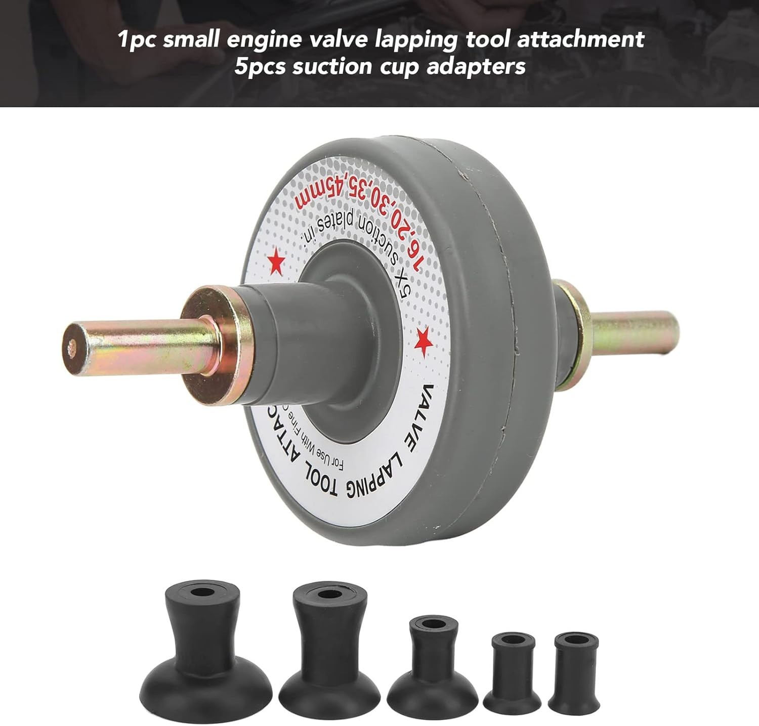 Valve Lapping Tool Kit, valve lapping tool and compound kit with 5 Suction Pl…