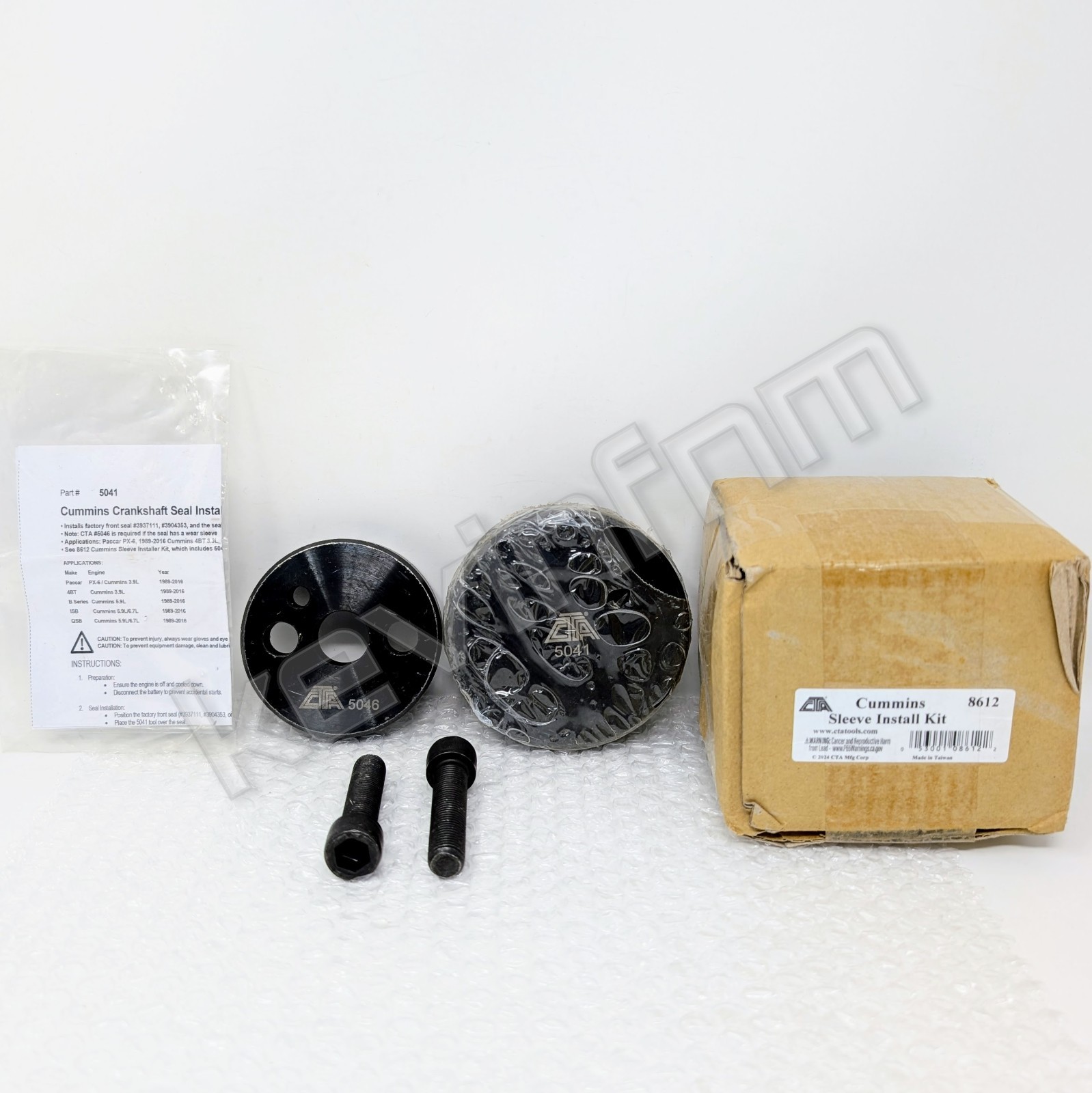 NEW **GENUINE CTA Tools®** 8612 Cummins Sleeve Installer Kit 3.9L , 5.9L & 6.7L