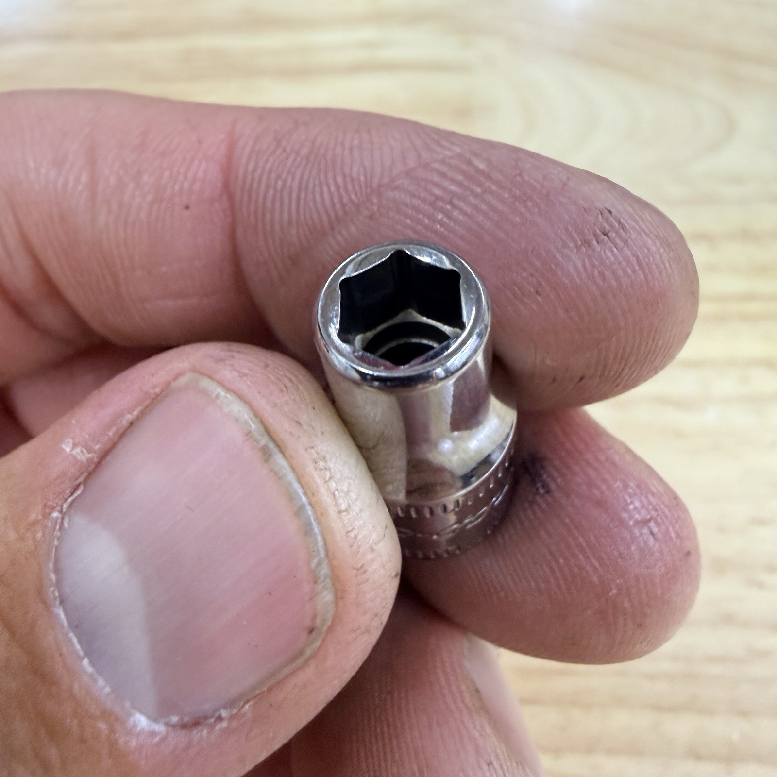 NEW NOS SNAP ON 6mm 1/4″ Drive 6 Point Shallow Chrome Socket TMM6 – Made in USA