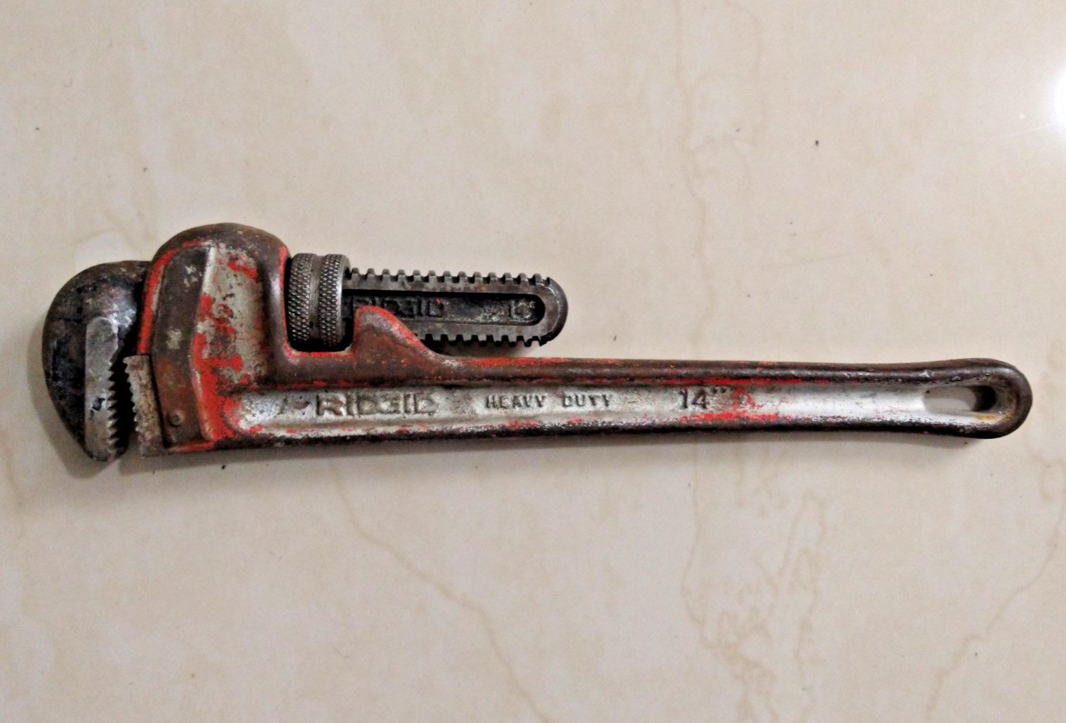 RIDGID TOOL CO. 14. 14″ MONKEY WRENCH, HEAVY DUTY, ELYRIA OHIO, USA.