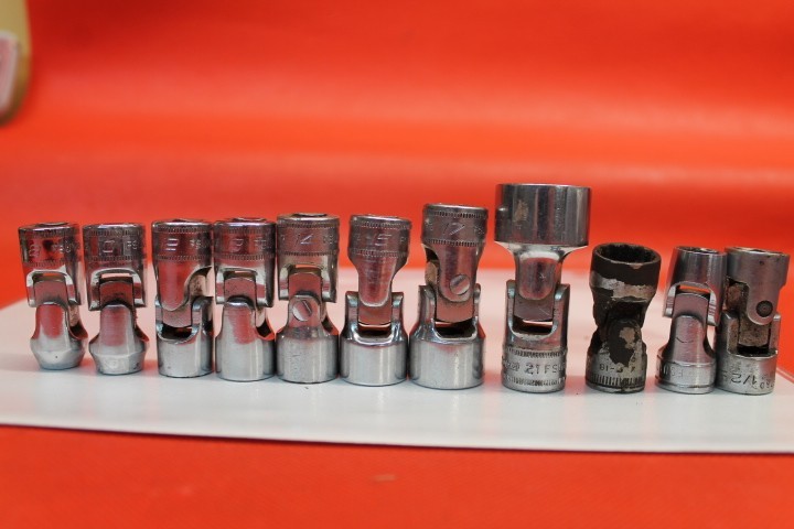 SNAP-ON 3/8″ Drive 10 PC 8, 10, 11, 12, 13, 14, 15, 17, 21, 9/16 Swivel Sockets