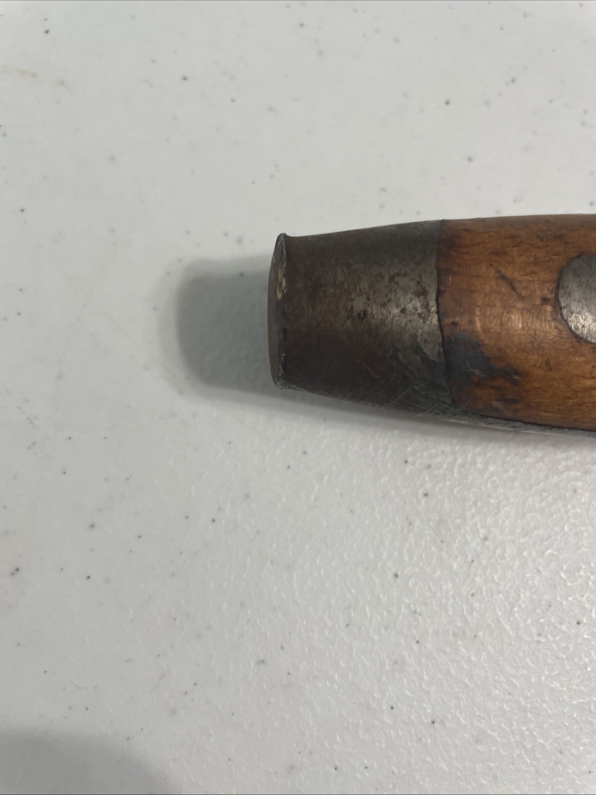 Vtg. Poland Hi-Test 11” Heavy Duty Wood Handle Screwdriver w/Metal Strike Cap