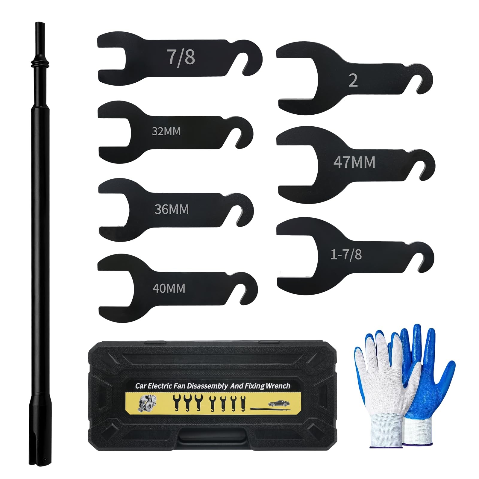 XiTuanYuan 8PCS Fan Clutch Removal Tool Kit, 43300 Pneumatic Black