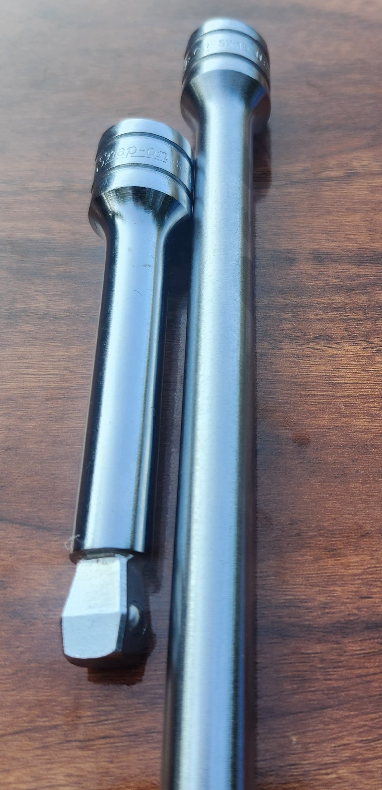2 Snap-On Extensions SX15 1/2″ Drive Chrome 15″ & SXW 1/2″ Drive 5″ Chrome USA