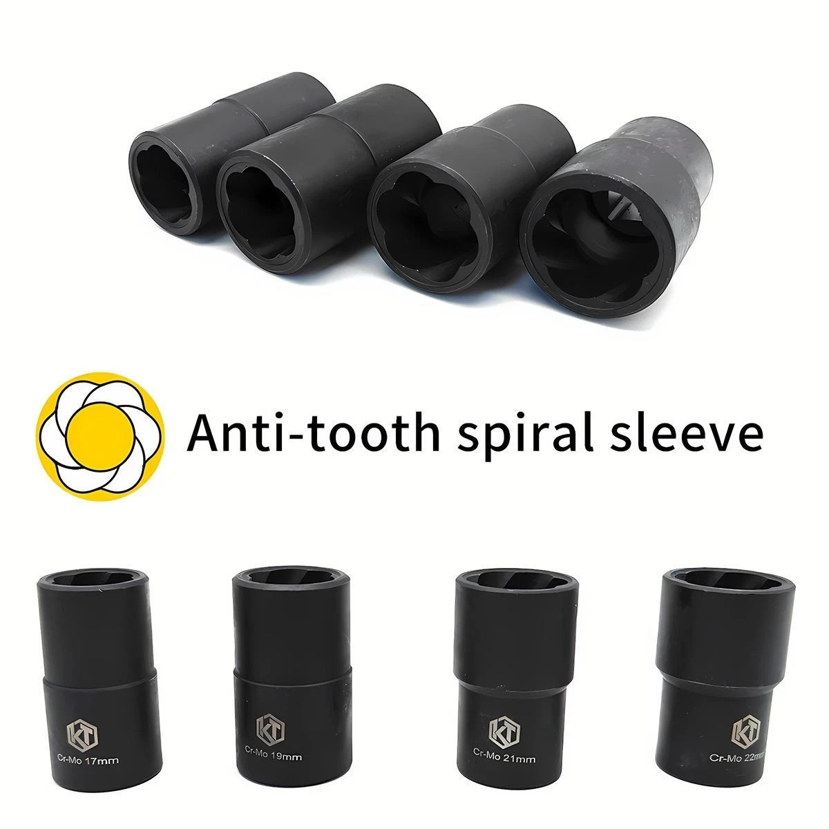 9PC Lug Nut Extractor Set,1/2″ Drive Impact Bolt Remover Socket Tool for Damaged