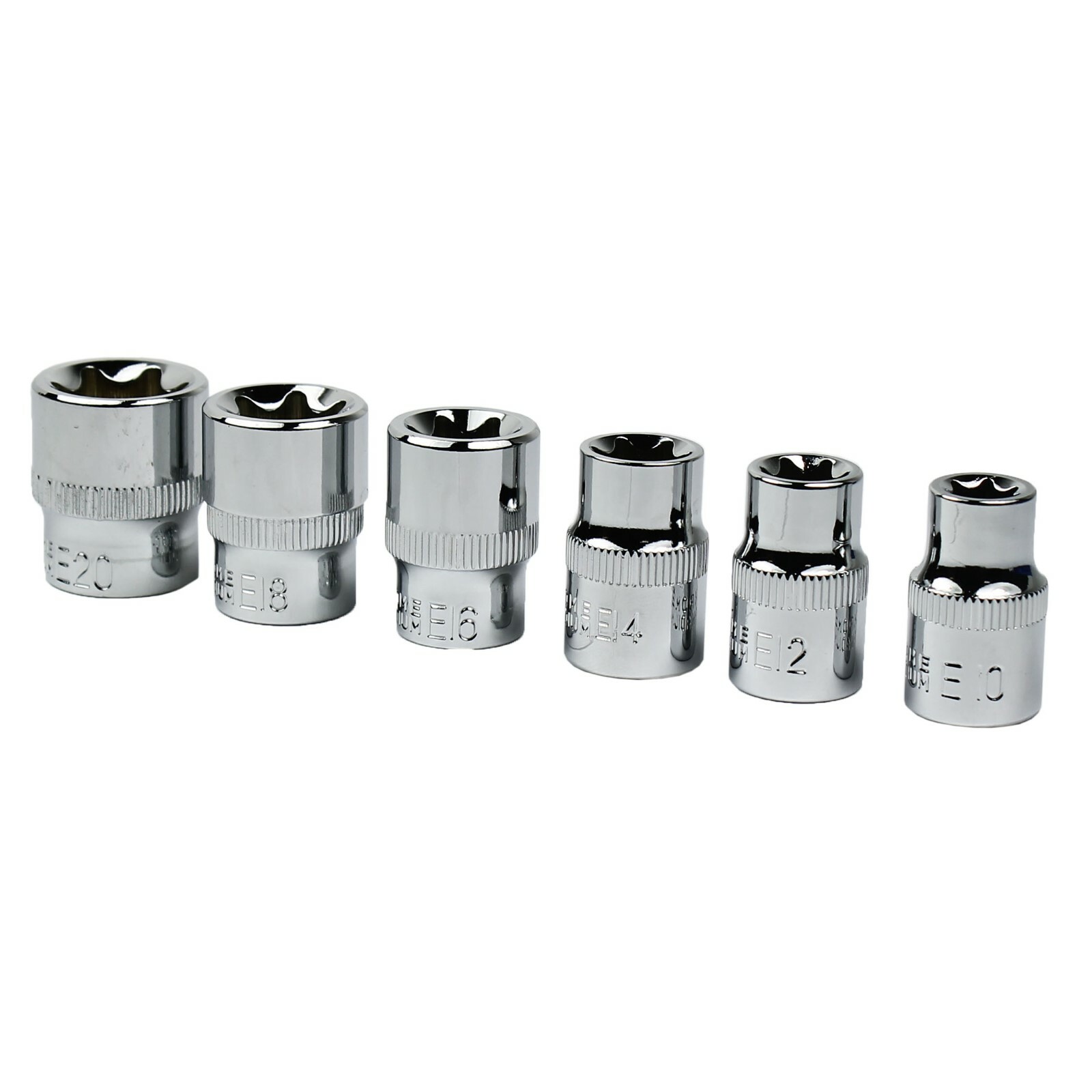 New 29PCS Torx Socket Bit Set 1/4″ 3/8″ 1/2″ Chrome Vanadium Bright Chrome