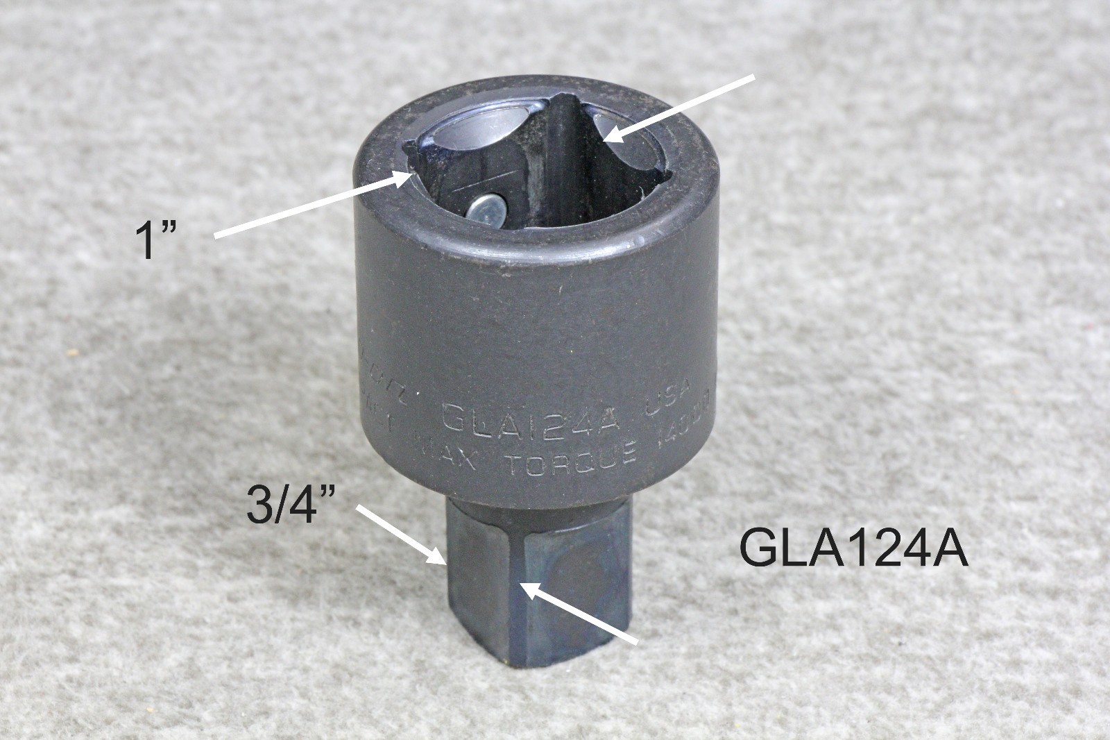 Snap on GLA124A & GLA62 1″ & 3/4″ Drive Non Impact Adapters