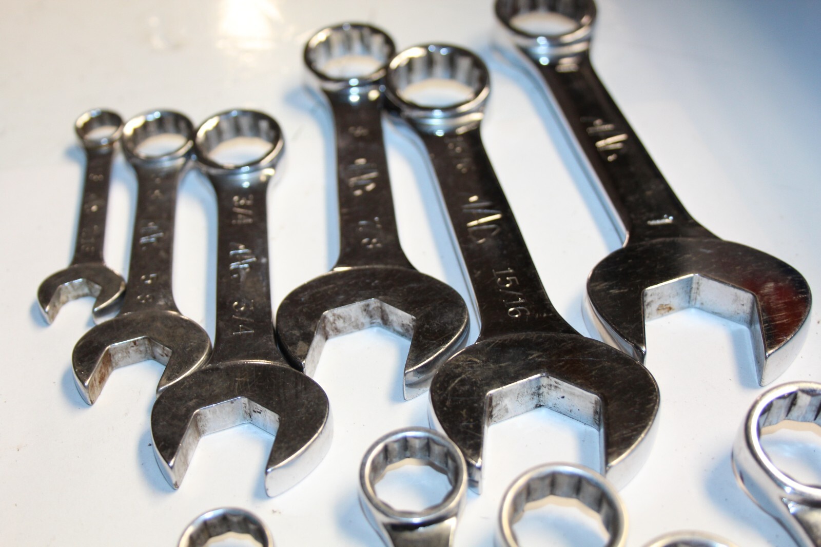 MAC TOOLS SAE & METRIC Stubby Combination Wrench LOT 13pcs USA
