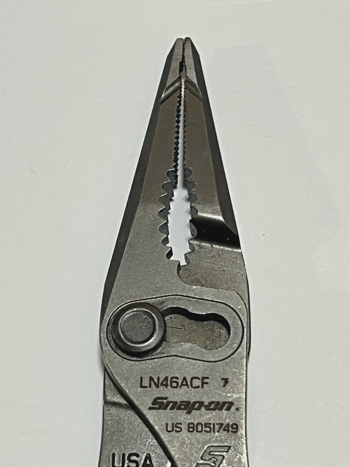 Snap On LN46ACF Long Nose Slip Joint Soft Grip Pliers 7″ Long USA NICE