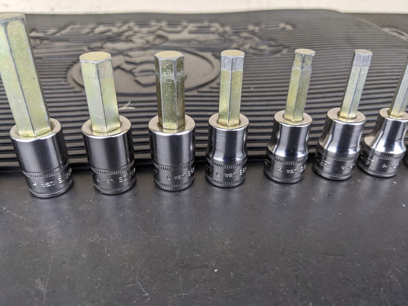 #be219 Snap-On 11pc Metric Hex Allen Socket Set 3/8″ Drive 4mm to 14mm 211EFAMY