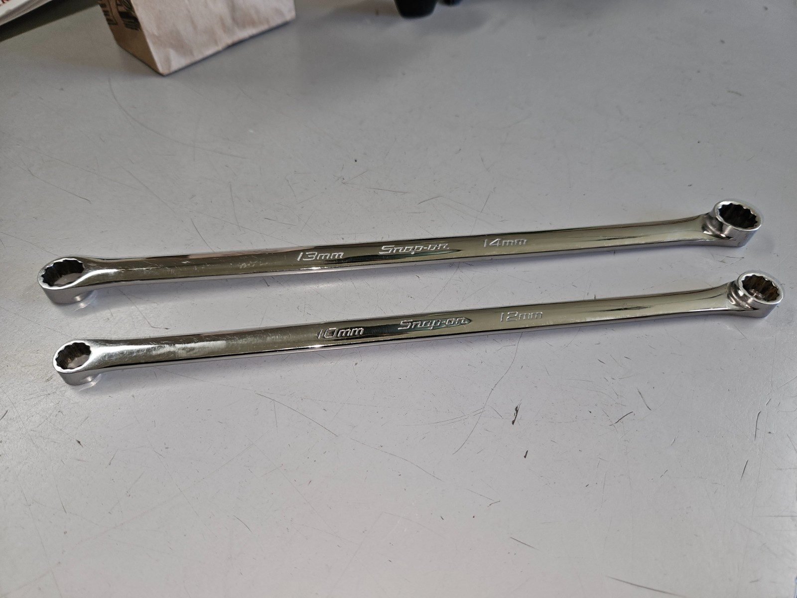 Snap-on XDHFM1012 & XDHFM1314 Combo Wrench Set Handle 0° Offset 10x12mm 13x14mm