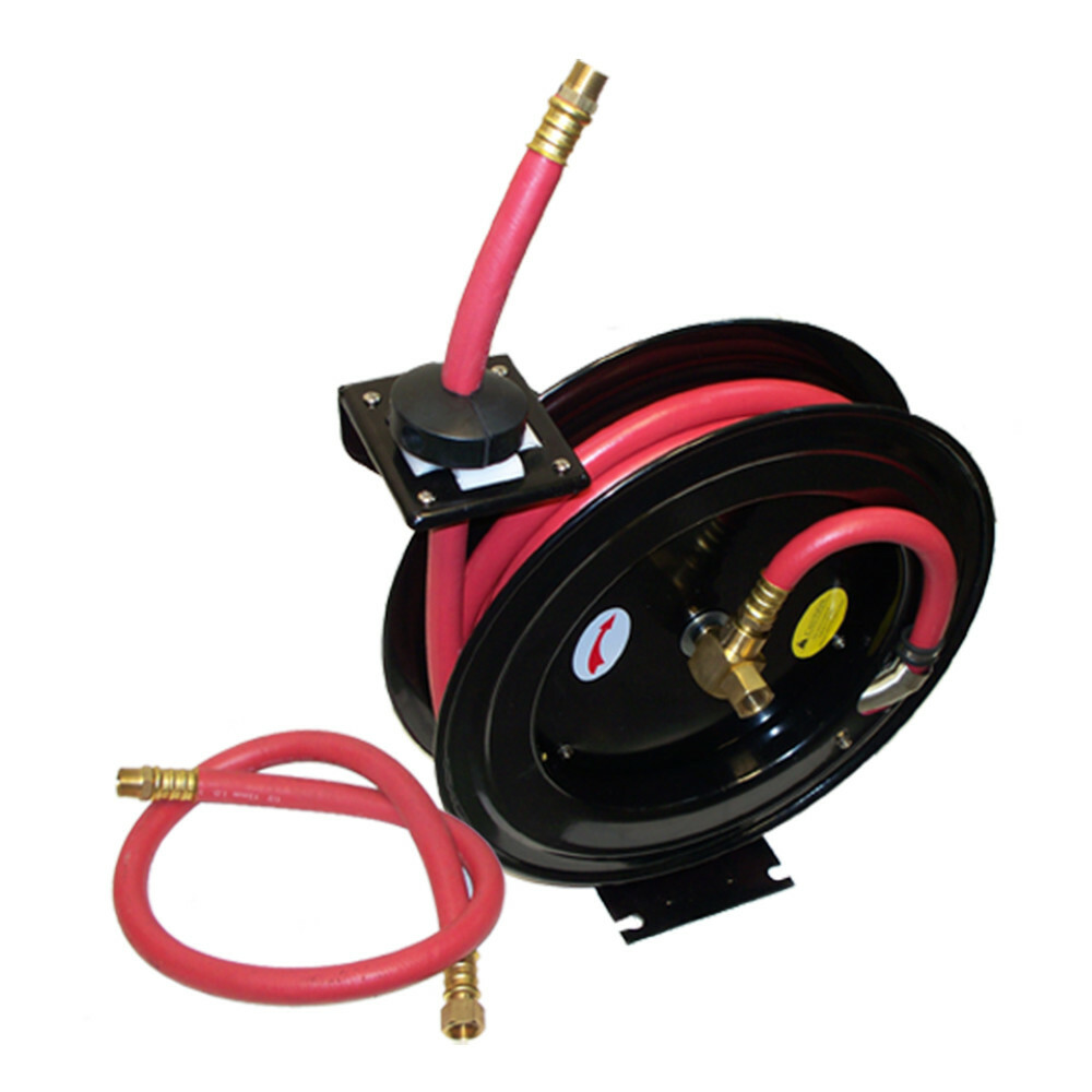 3/8 x 25 Inch Retractable Air Hose Reel Wall Truck Mount 300 PSI