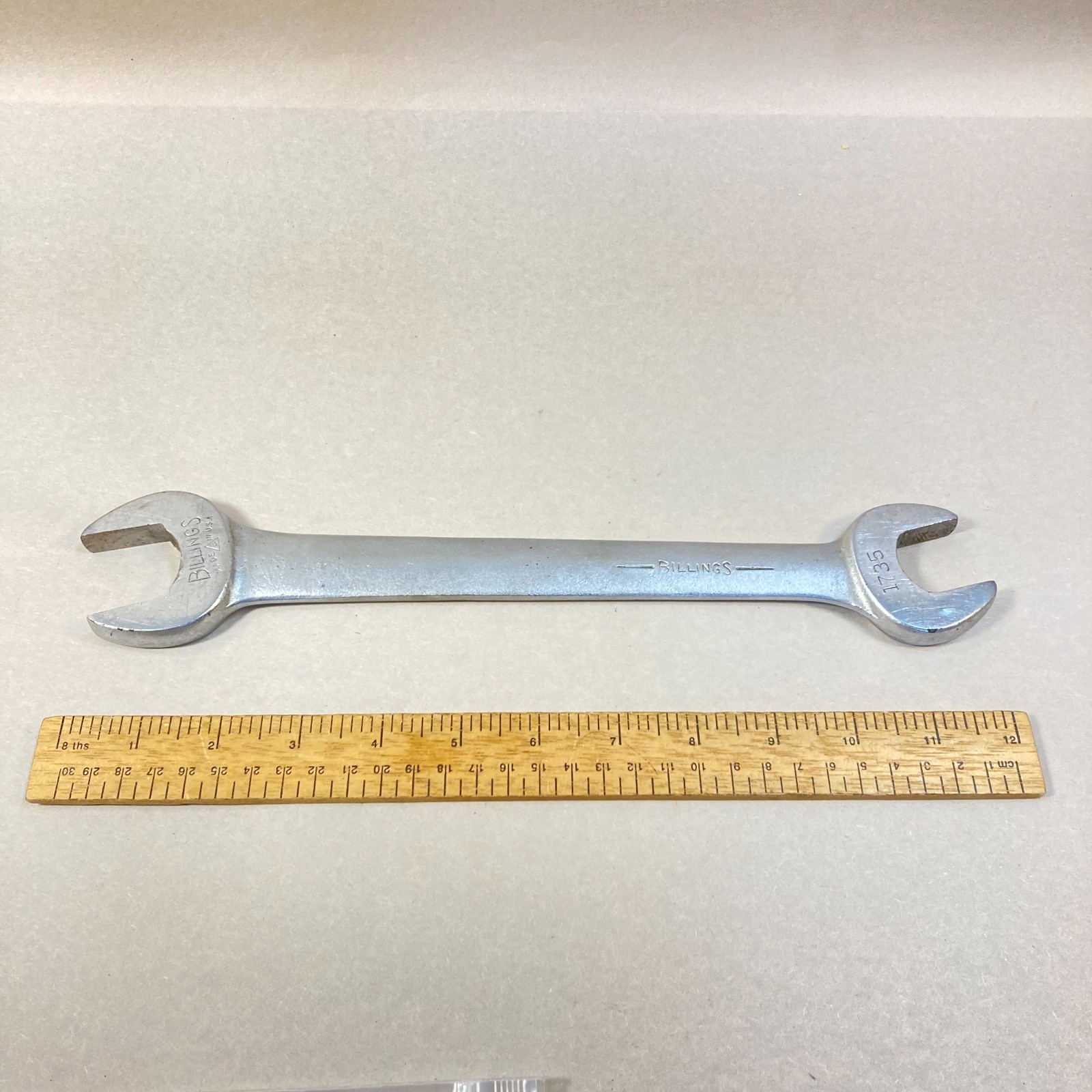 Billings Wrench Open End 1-1/8″-1″ Vitalloy Long Reach #1735 USA