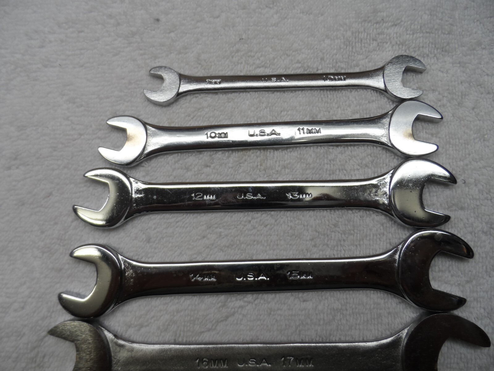 Duro Indestro Metric MM Open End Wrench Set made in USA up to 32mm (10 pcs)