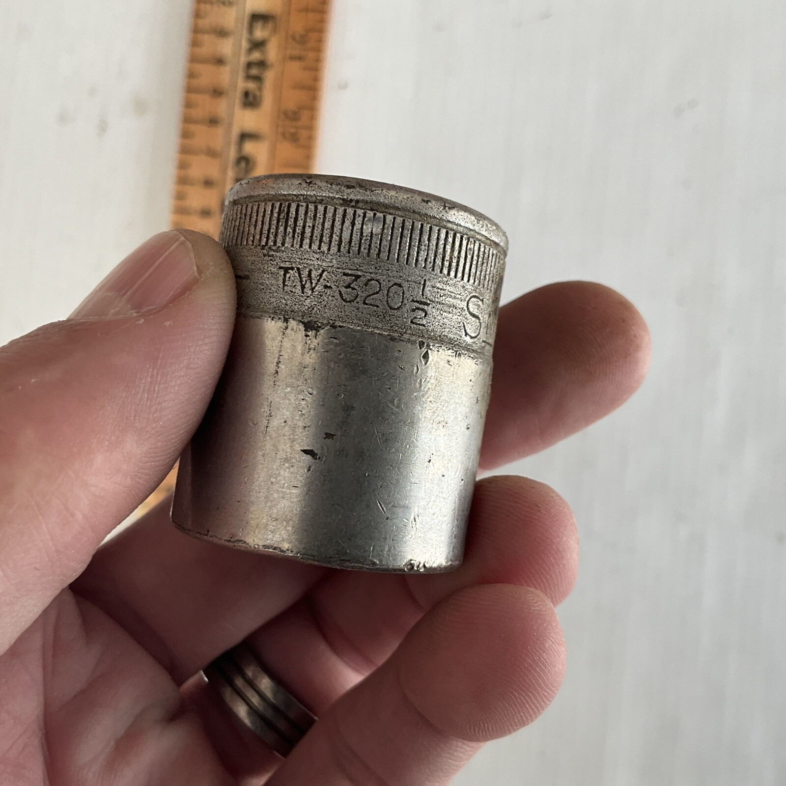 Snap On 1″ Shallow Socket 1/2″ Drive 6 Point Model TW-320 1/2 USA