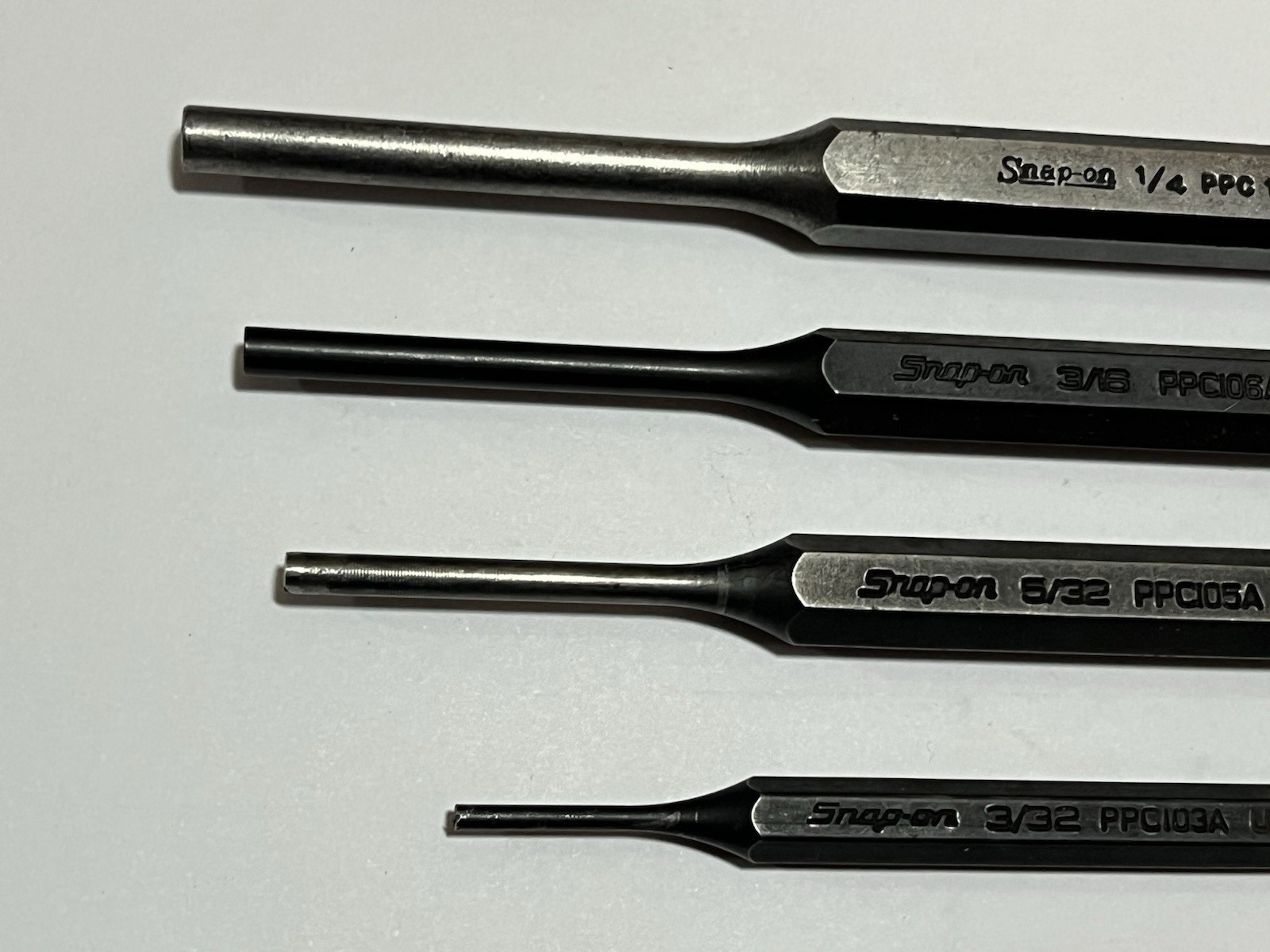 Snap On Pin Punch Set 4 pc 3/21 – 5/32 – 3/16 – 1/4 USA