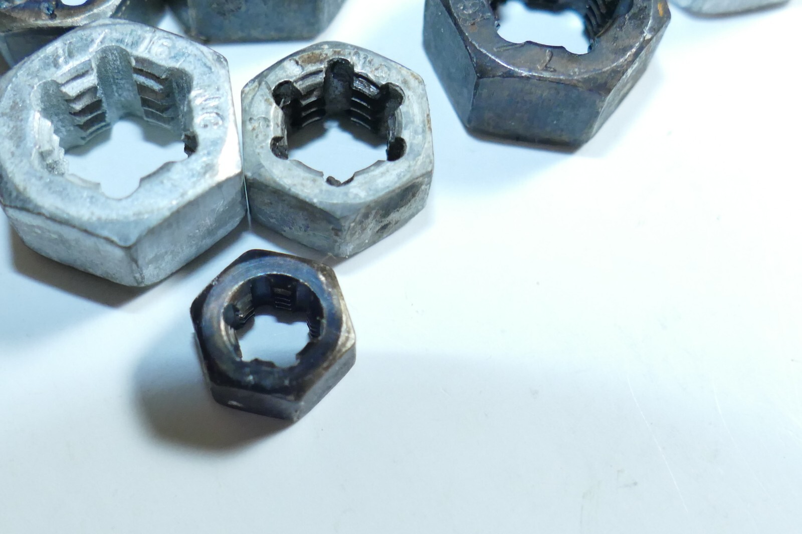 VINTAGE K-D MFG NO. 725, Hex Rethreader Die set Partial set of 9, one missing