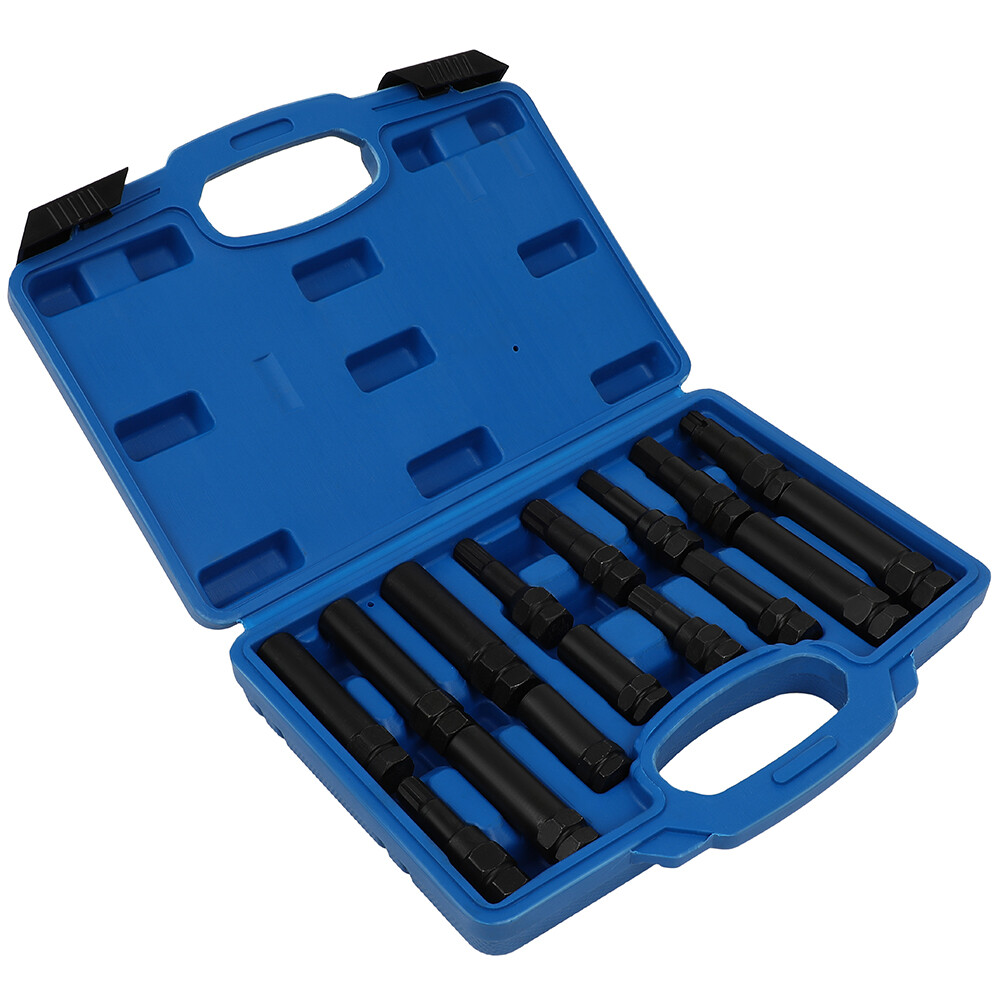 16pc Security Locking Key Lug Nut Master Pro Socket Set Tool Kit Wheel Removal