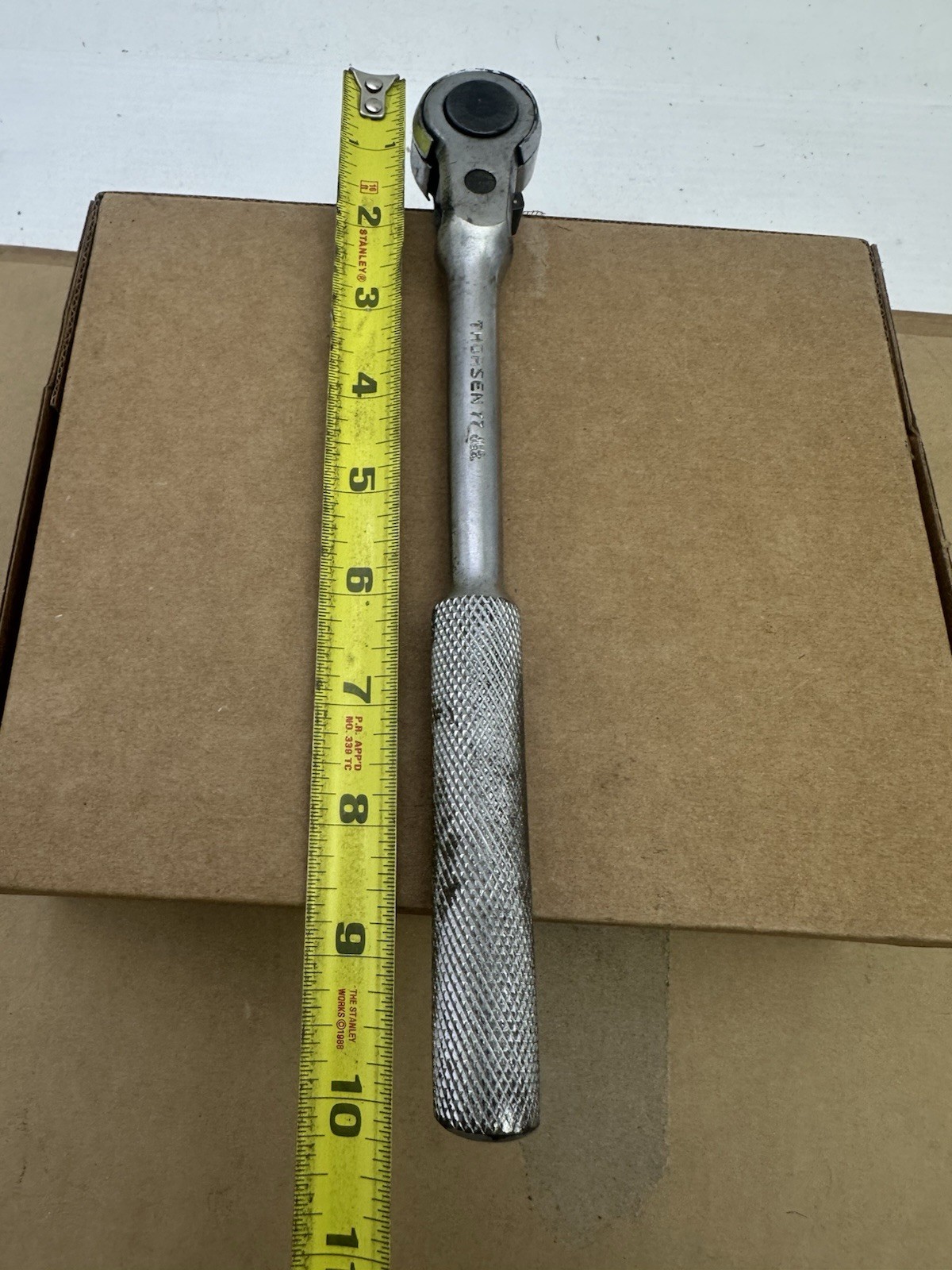 Thorsen 3/8″ Open Gear Socket Knurled Grip Ratchet Model 77 Made USA *READ
