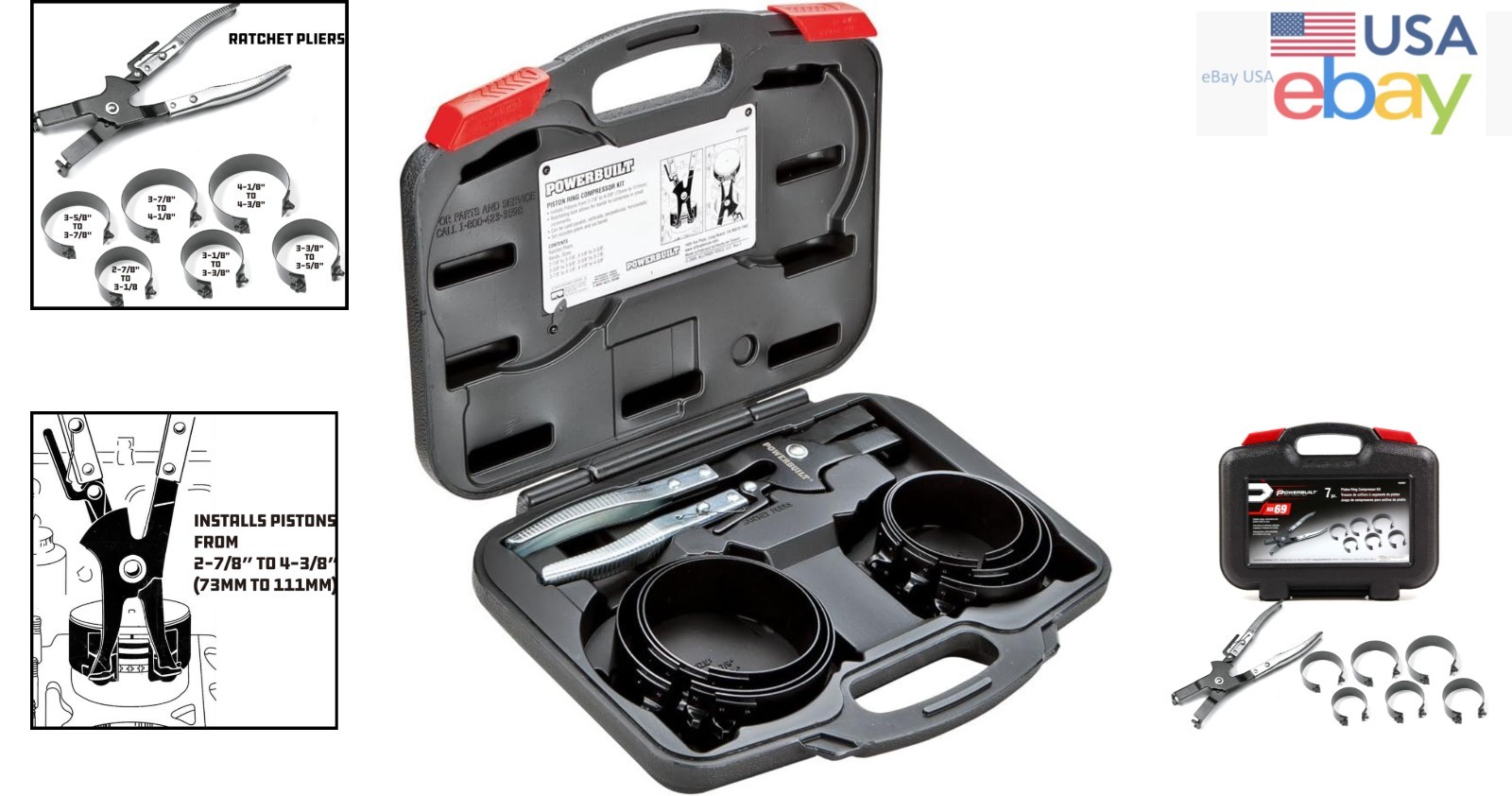 Professional Piston Ring Tool Set for Secure Ring Installation and Maintenance