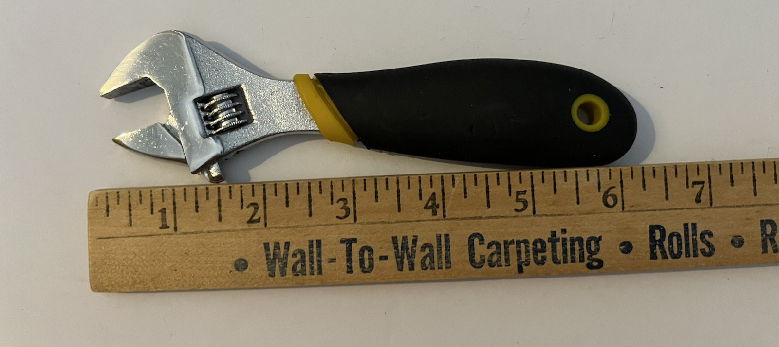 Adjustable Wrench Unbranded 6″ Cushioned Handle Black Yellow