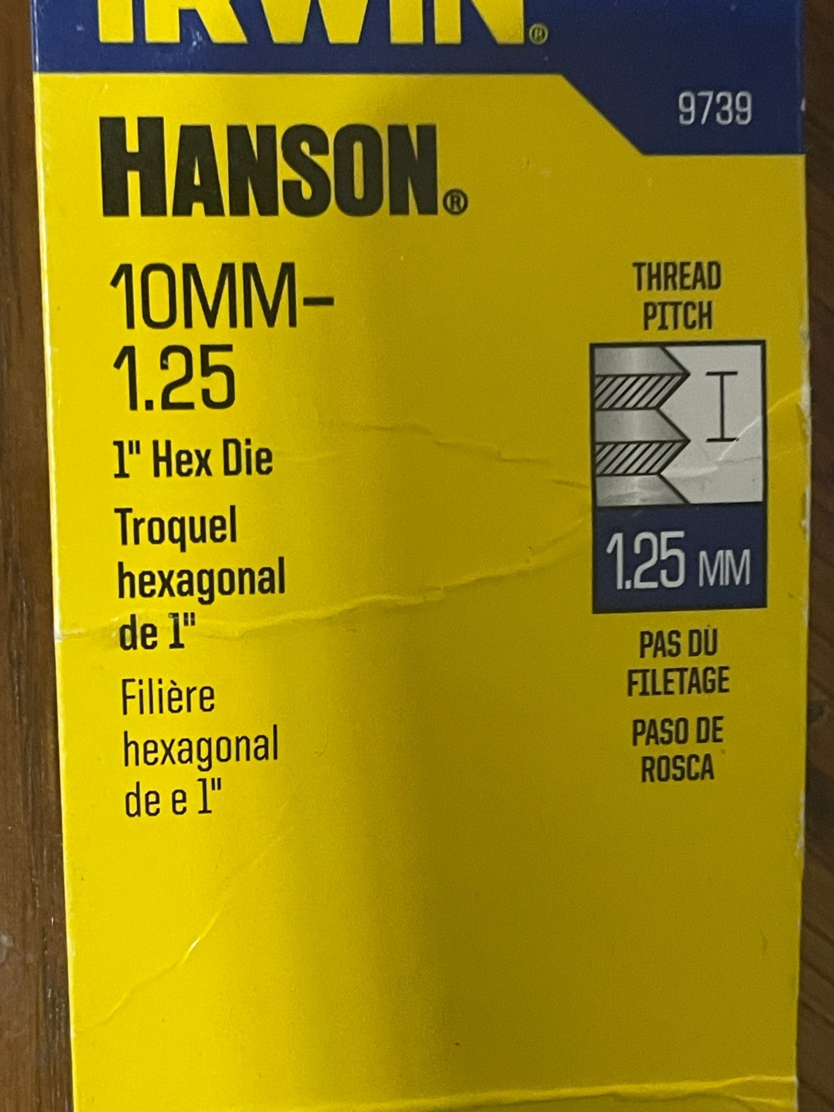 M10 X 1.25 Metric 1″ Hex Die Irwin Hanson 9739 10MM Carbon Steel