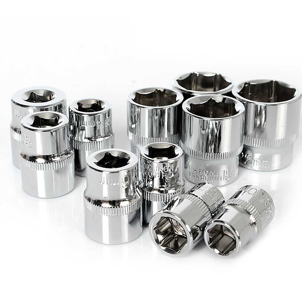 1/4″ Socket Deep Drive Ratchet Deep Hex Sockets CR-V Steel Long Reach 4mm-14mm