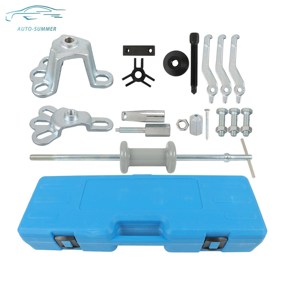 17PCS Slide Hammer Dent Puller Tool Kit Wrench Adapter Axle Bearing Hub 5lb