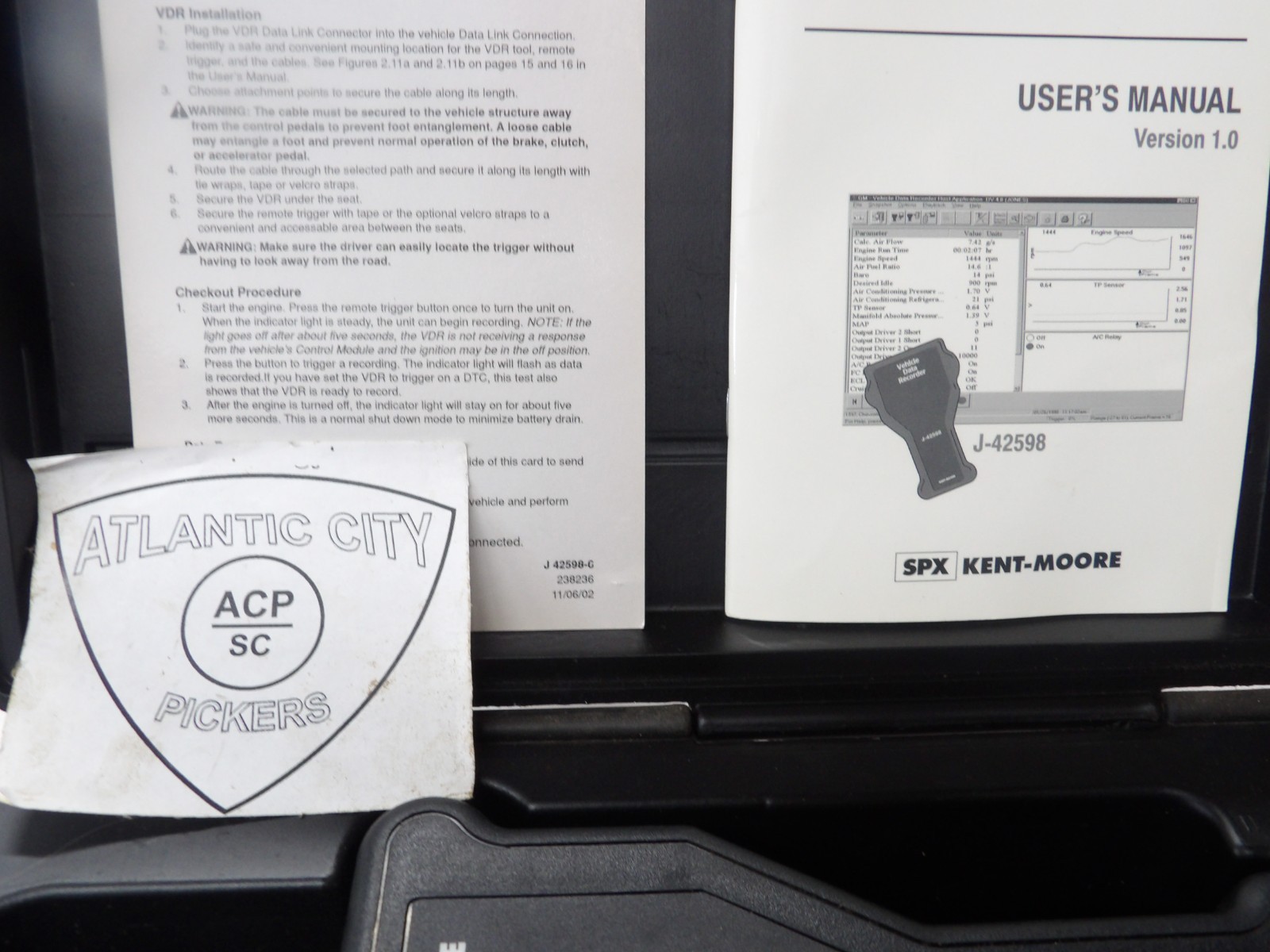 Kent Moore Tool J-42598 W/ Ver. 9 CD Vehicle Data Recorder