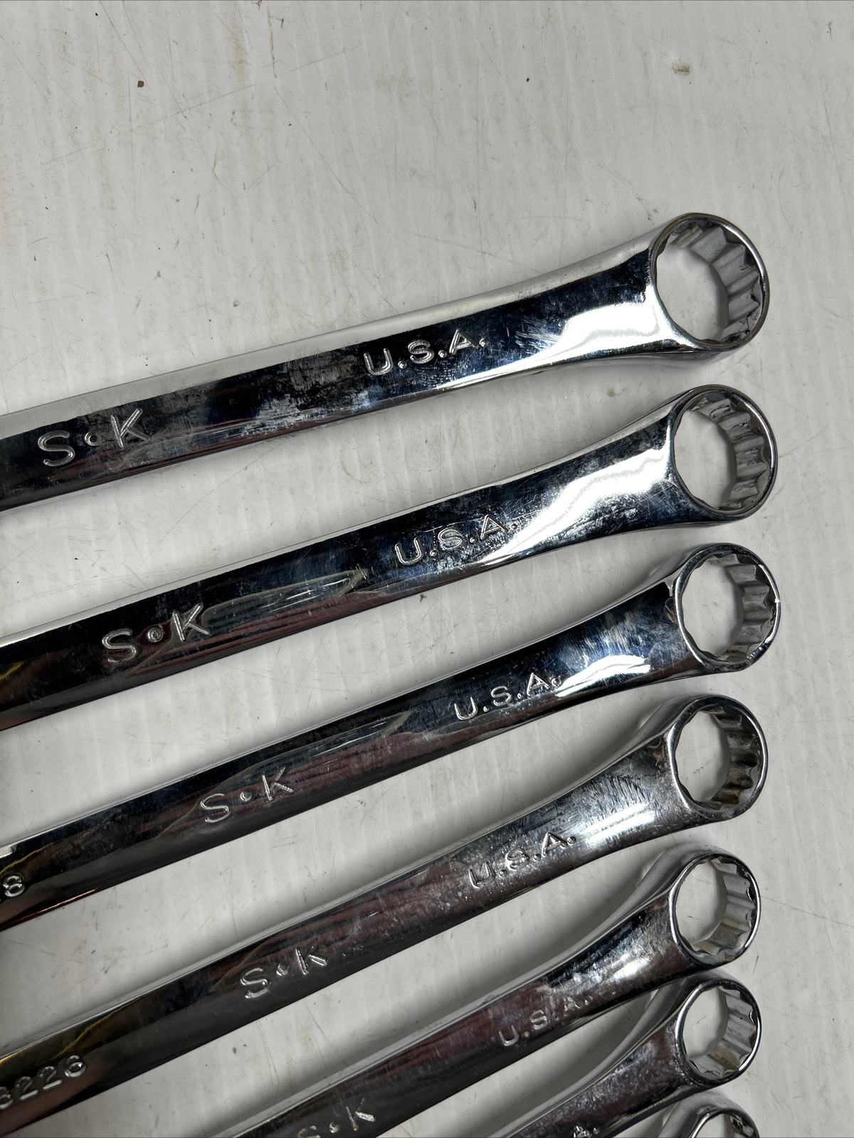 S-K Combination SAE Wrench Set 1″ 15/16 7/8 13/16 3/4 11/16 5/8 9/16 1/2 5/16