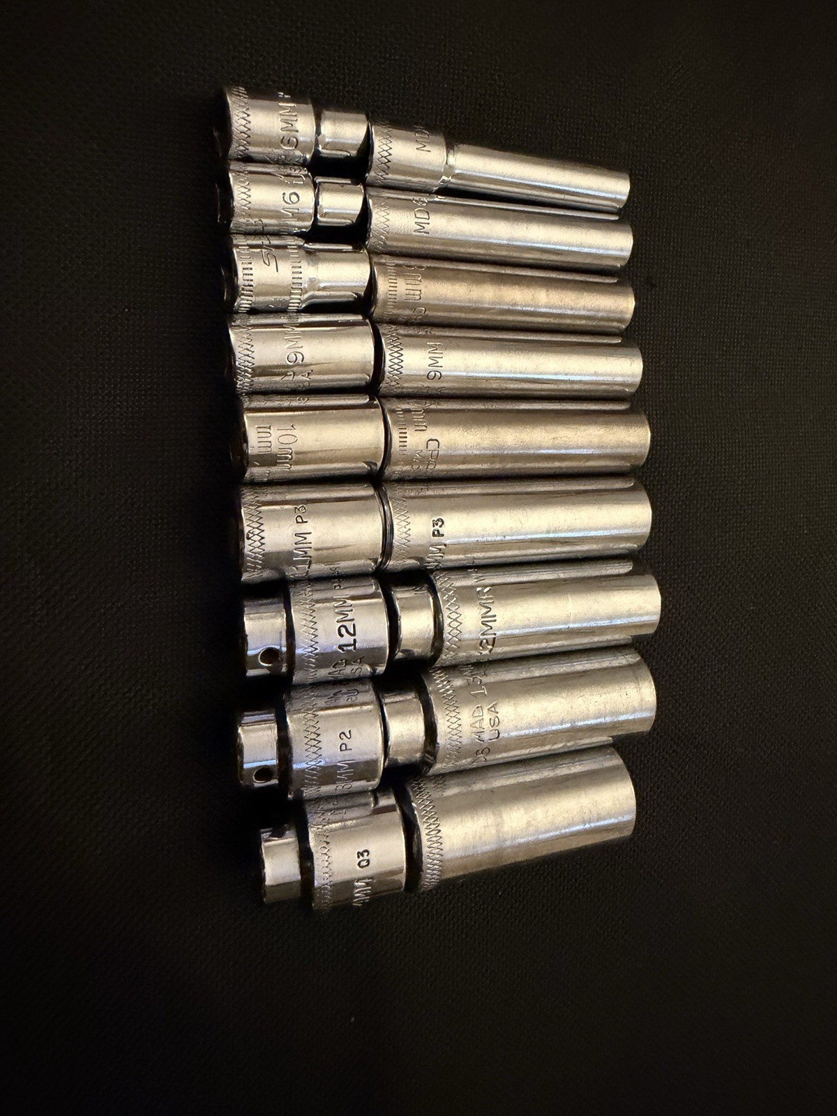 Mac Tools 18 Piece 1/4” Chrome Socket Deep – Deep – Shallow – M6 – MD6 – 6-14