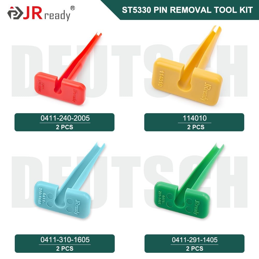 JRready ST5330 Deutsch Pin Removal Tool Kit for 12#16#20# 8PCS, 10-22AWG