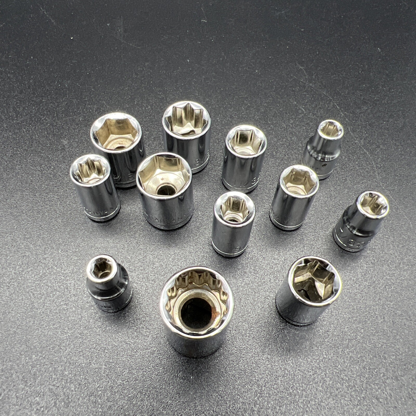 1/4″ Drive SAE Sockets – 12 pieces – Sizes in description
