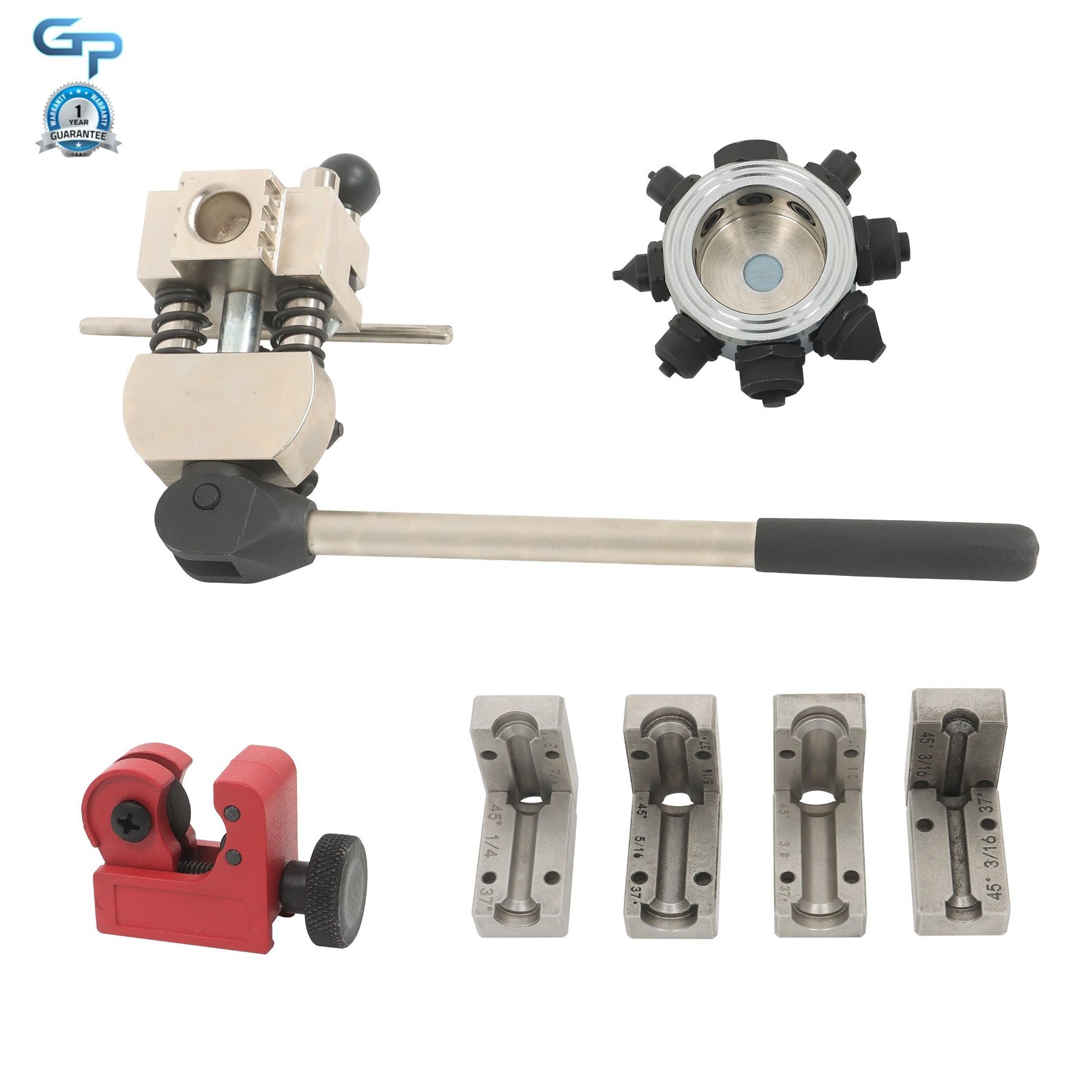 Brake Line Flaring Tool Kit Double Flaring Tool 37° & 45° for 3/16″ to 3/8″ Tube