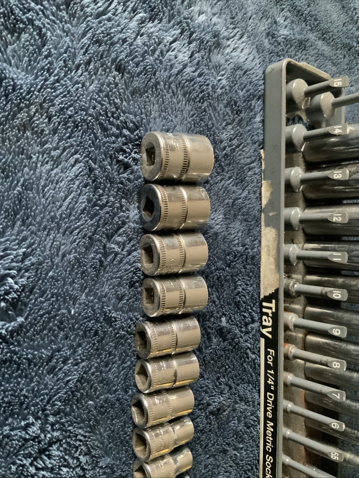 Snap On 1/4” Drive Shallow And Deep Socket Sets….5-14mm….each Set, 6pt…..