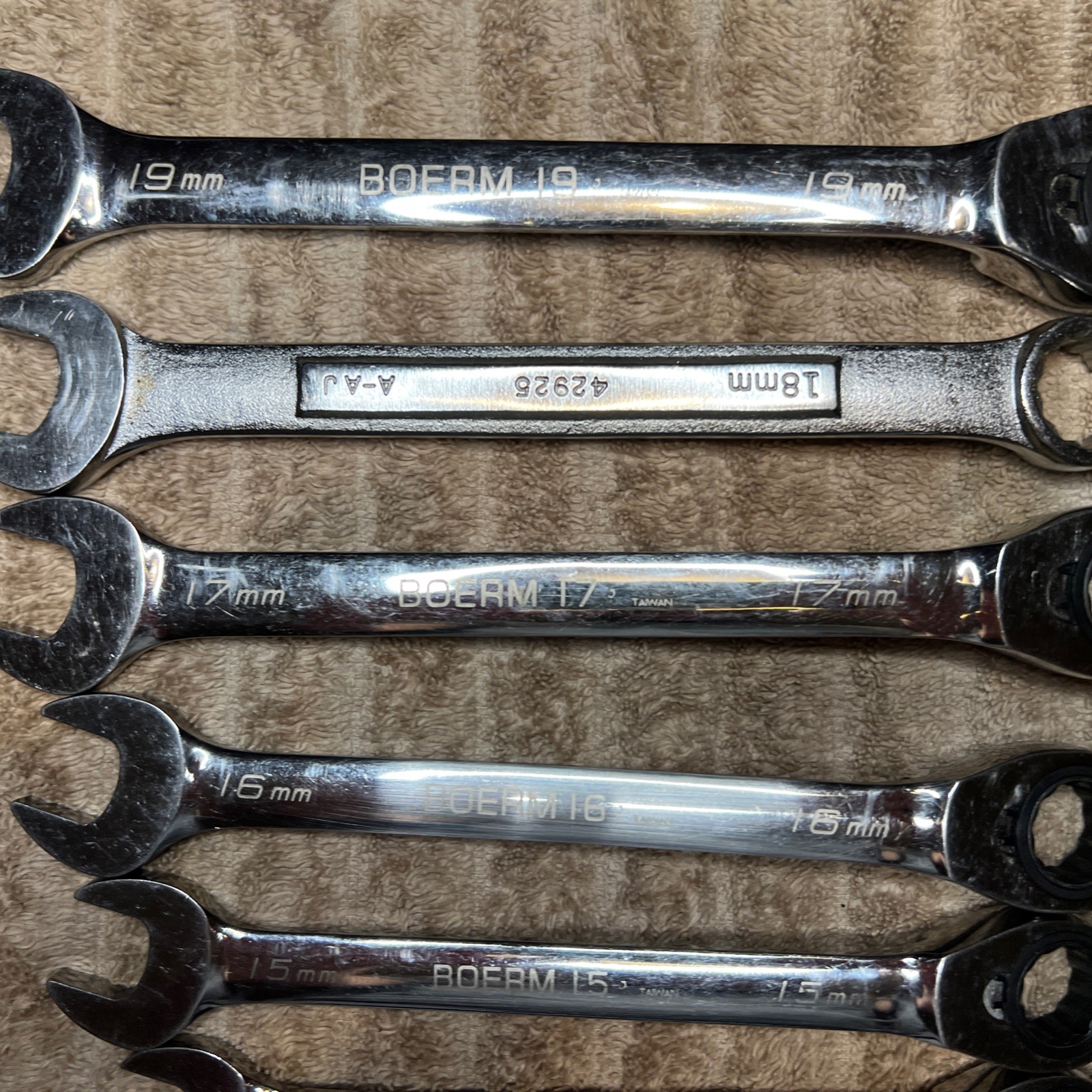 Blue Point BOERM712 11pc Metric Ratcheting Reversible Wrench Set 8-19mm *READ*