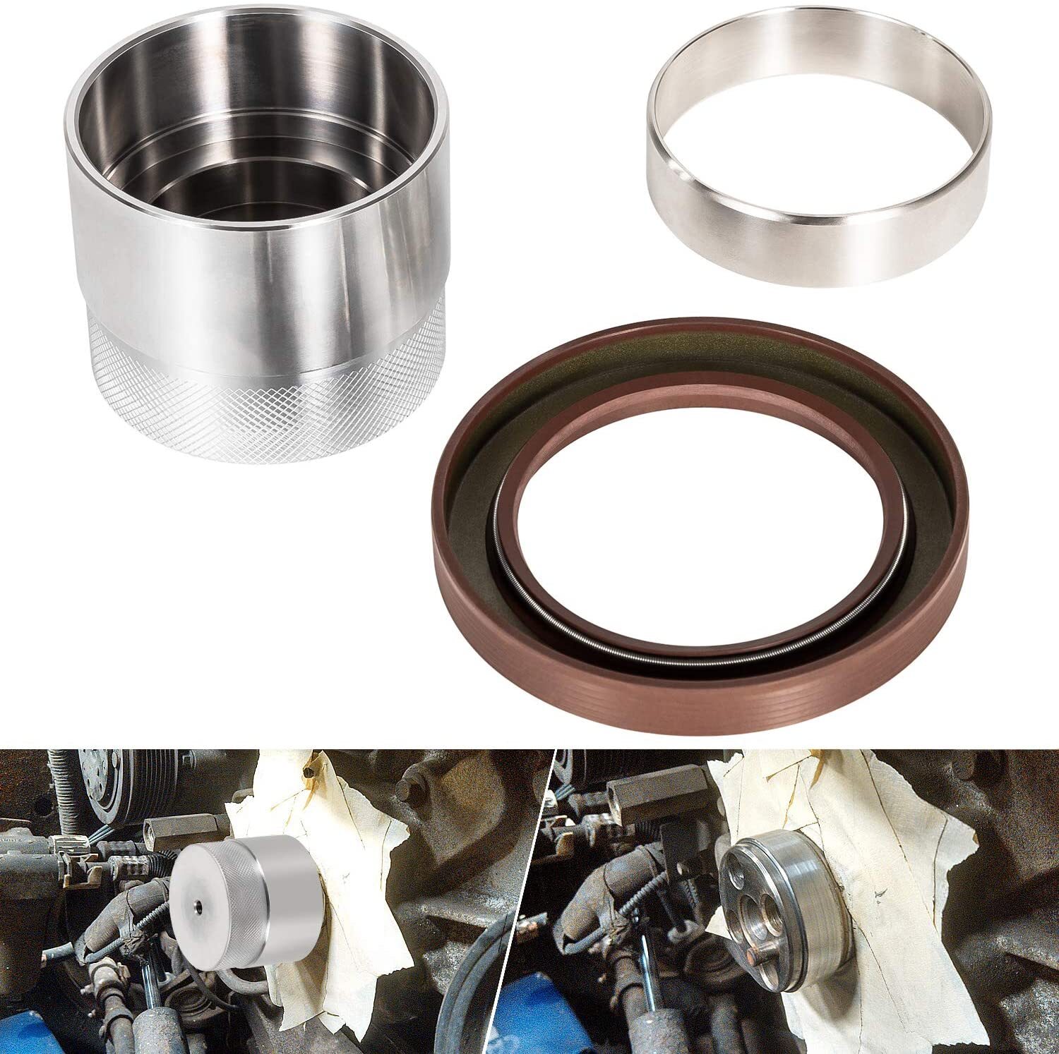 6.0L Front Crank Wear Sleeve Installer Kit 303-761 + Crankshaft Rear Main Seal