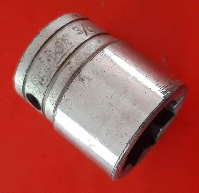 Snap On SW424 3/4″SAE 1/2″Drive 8pt Point Double Square Socket USA Owner Mark