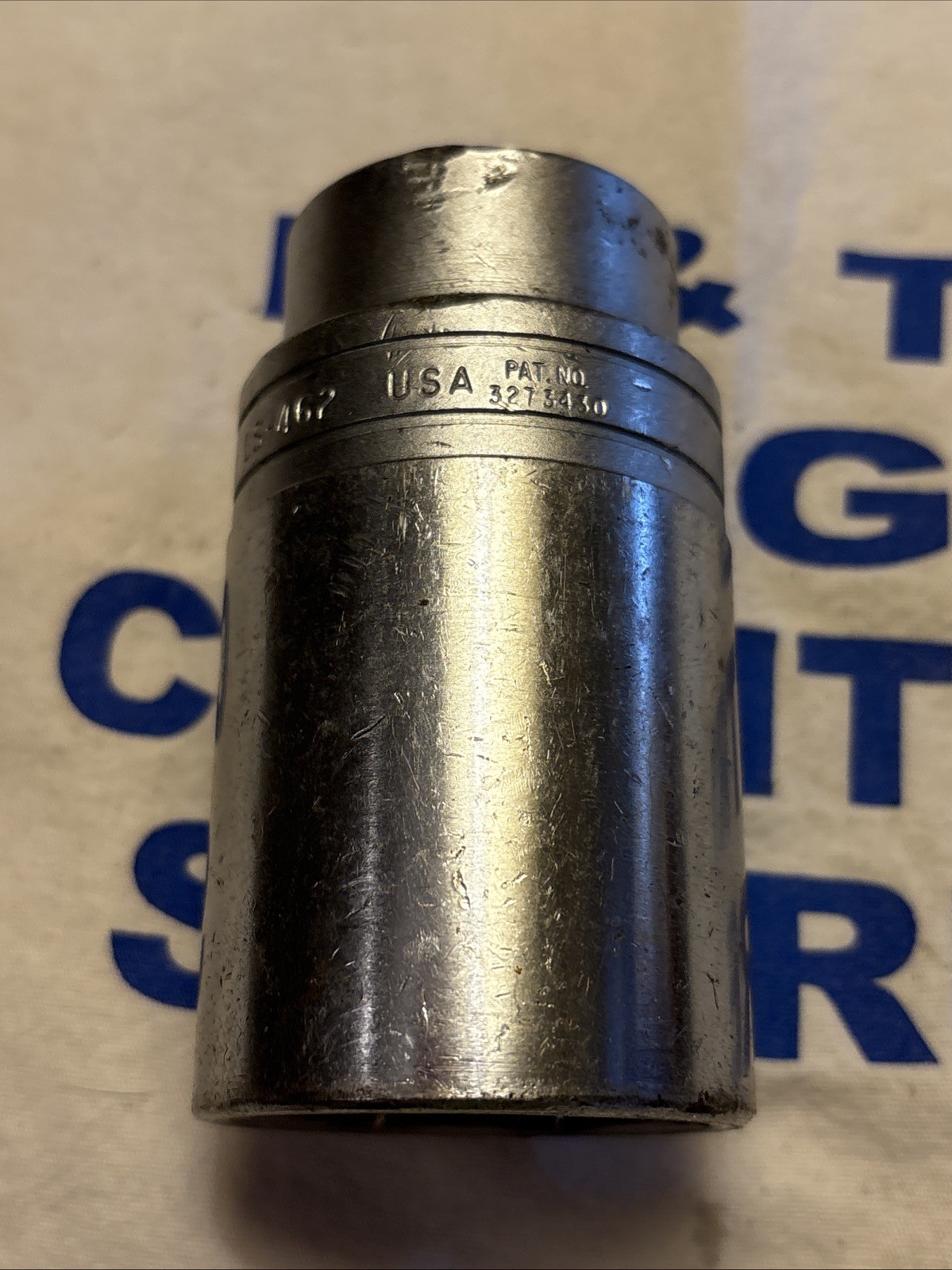 Vintage Snap-on Tools USA 3/4″ Drive 6pt 1-7/16″ Deep Chrome Socket LS-462