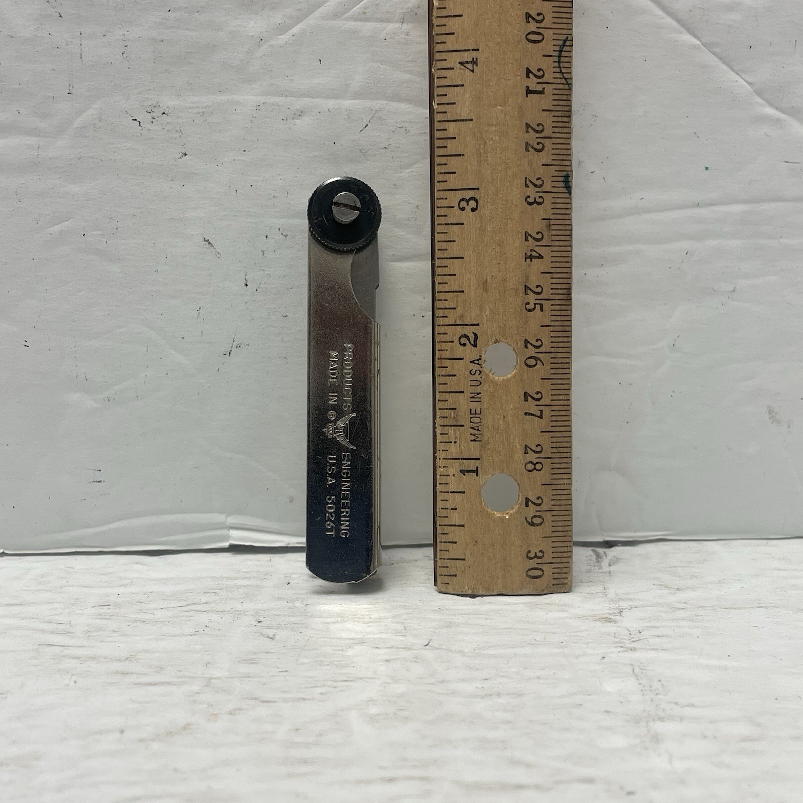 Feeler Gauge 5026T Products Engineering – (0.25mm-0.24mm)(.635mm-.610mm) Used