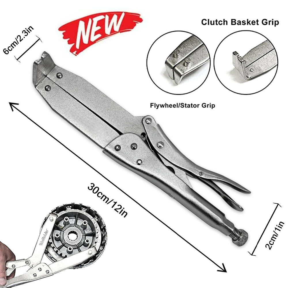 Clutch Locking Pulley Holder Flywheel Holding Tool Lockable Clamp For Motorcycle